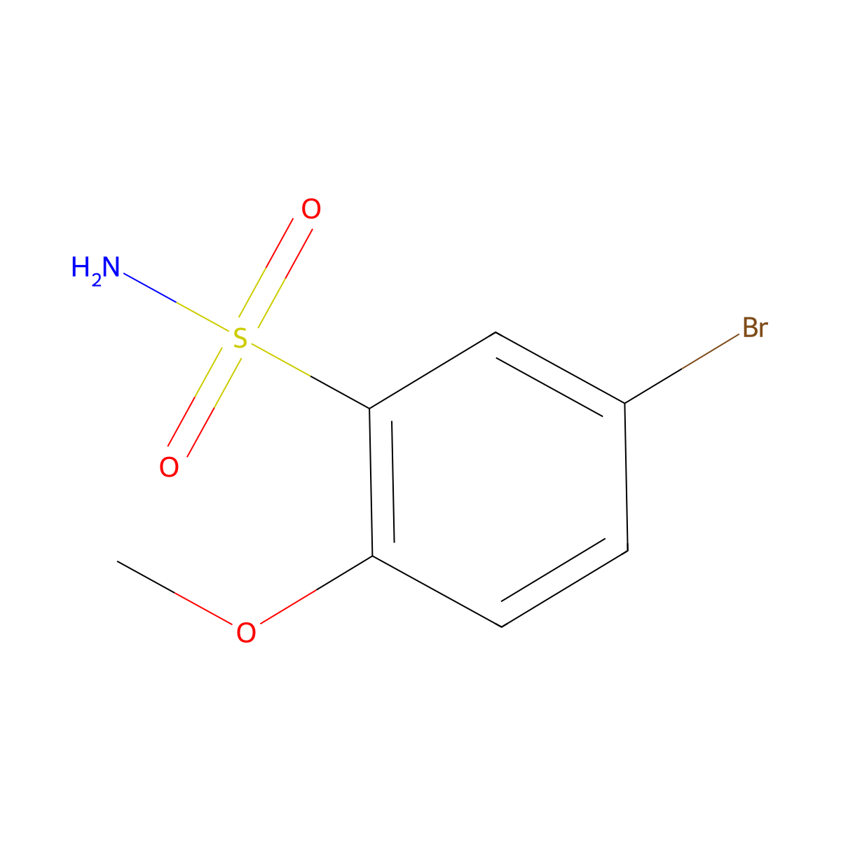 5-Bromo-2-methoxybenzenesulphonamide molecular structure, CAS 23095-14-9