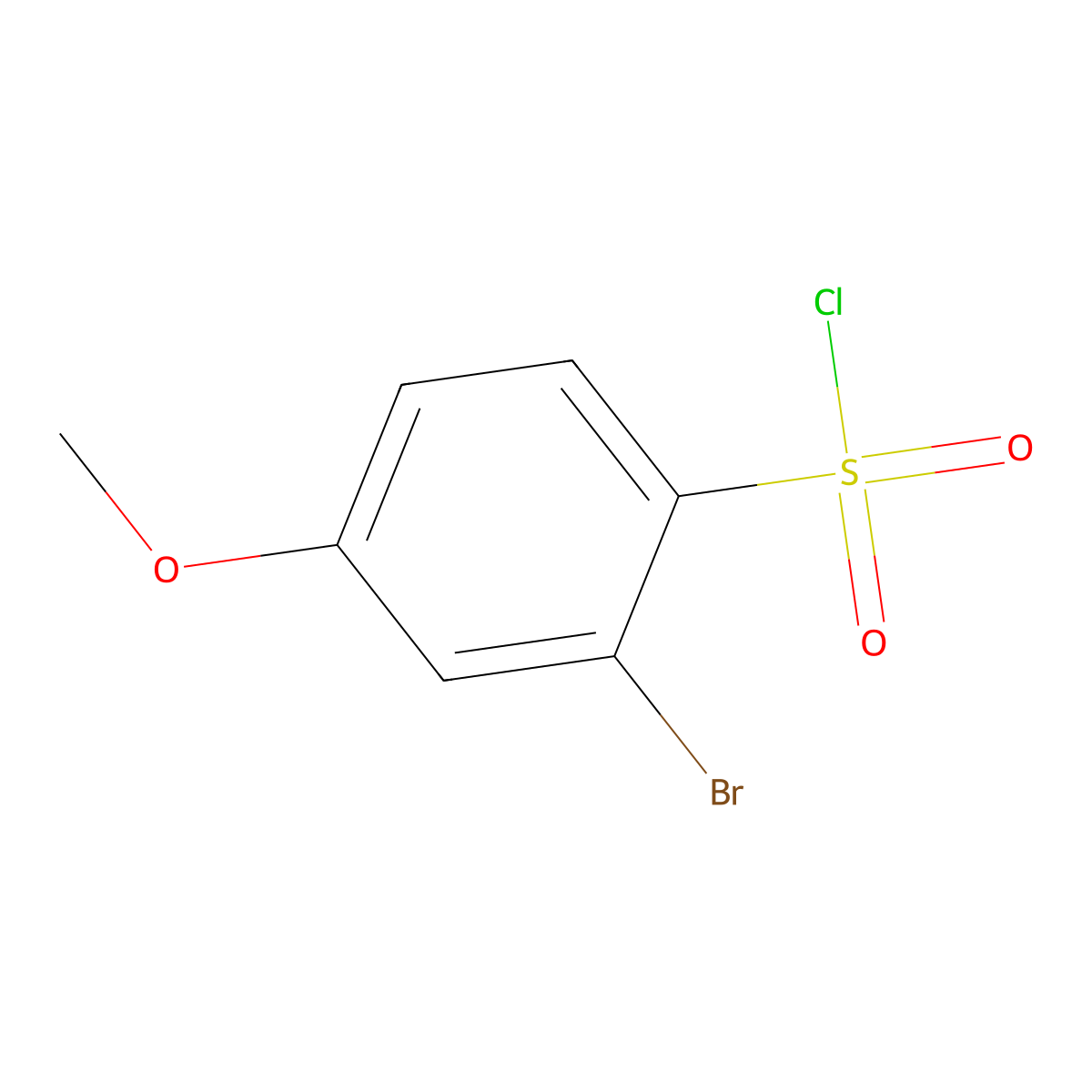 2-Bromo-4-methoxybenzene-1-sulfonyl chloride molecular structure, CAS 23095-16-1