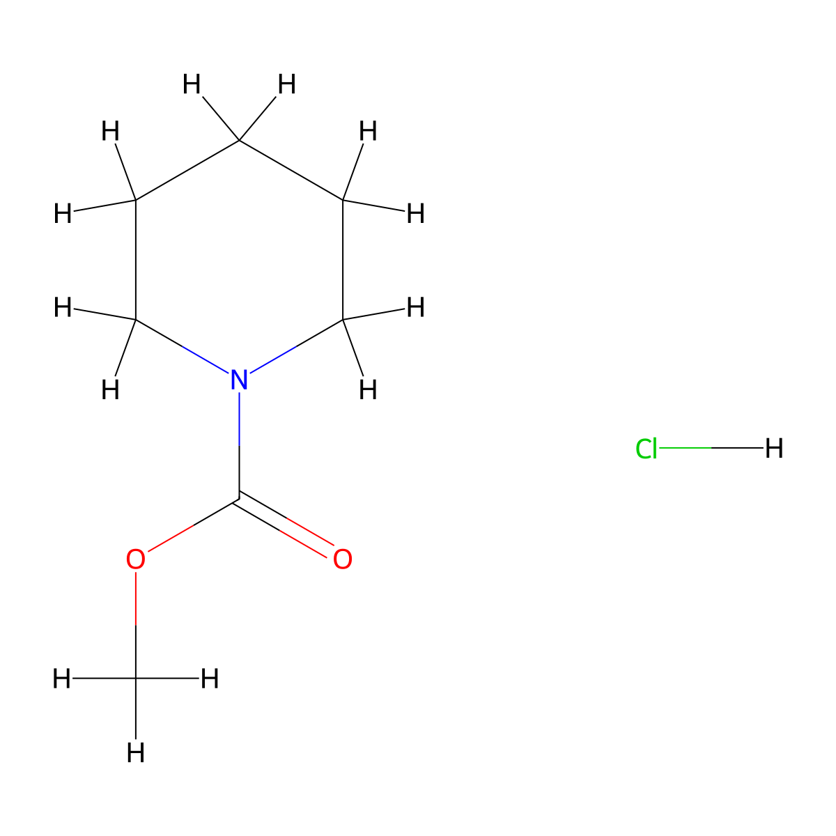 1-Piperidinecarboxylic acid, methyl ester, hydrochloride molecular structure, CAS 2309521-85-3