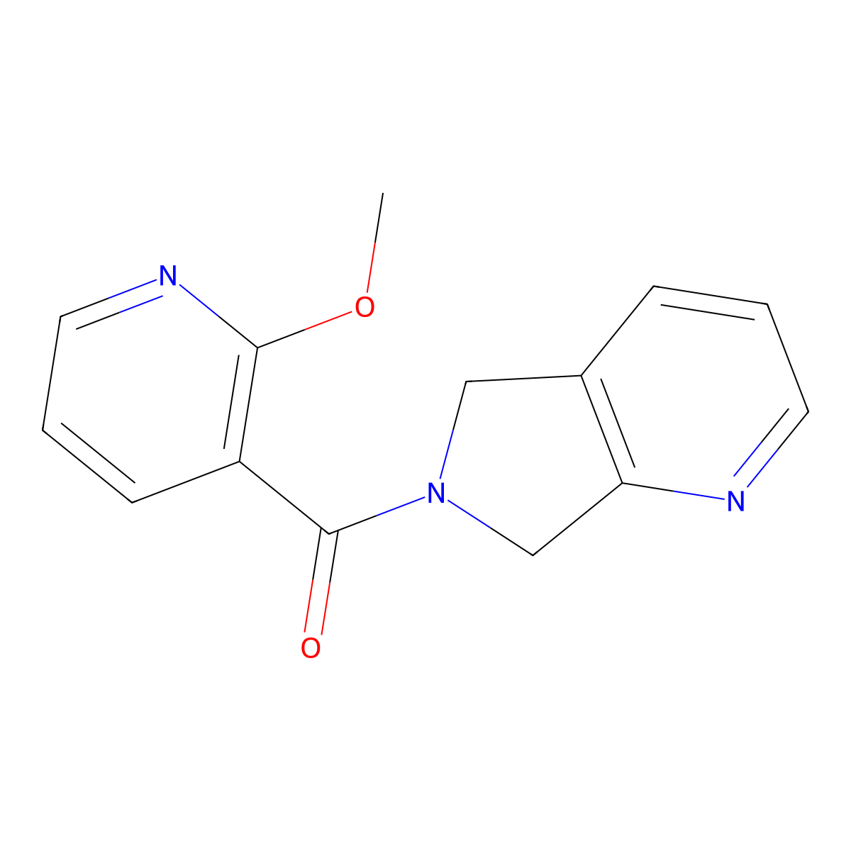 (2-methoxypyridin-3-yl)(5H-pyrrolo[3,4-b]pyridin-6(7H)-yl)methanone molecular structure, CAS 2309536-63-6