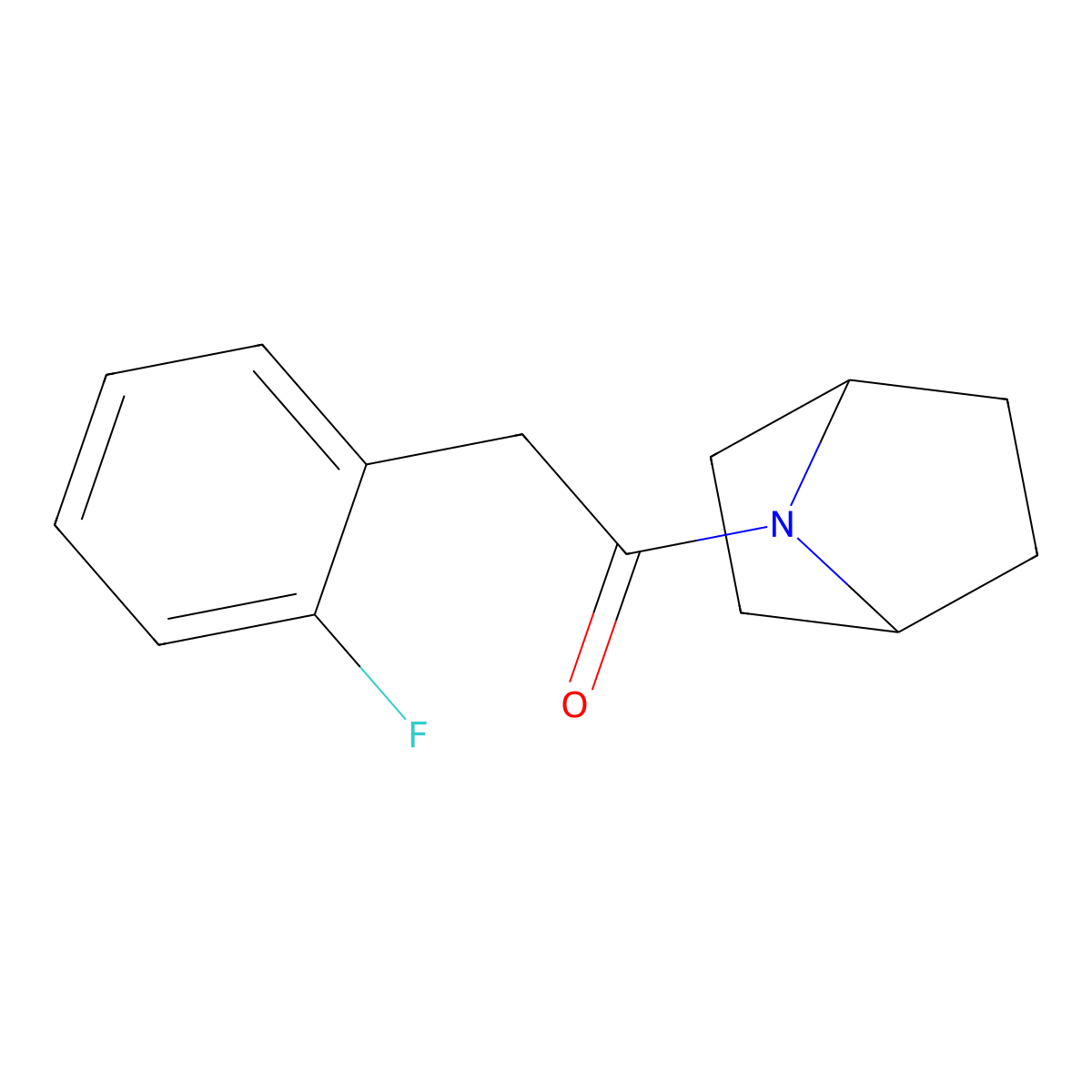 1-{7-Azabicyclo[2.2.1]heptan-7-yl}-2-(2-fluorophenyl)ethan-1-one molecular structure, CAS 2309537-97-9