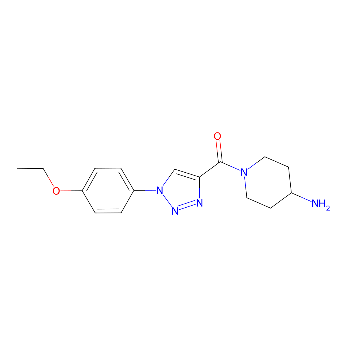 1-[1-(4-ethoxyphenyl)-1H-1,2,3-triazole-4-carbonyl]piperidin-4-amine molecular structure, CAS 2309538-29-0
