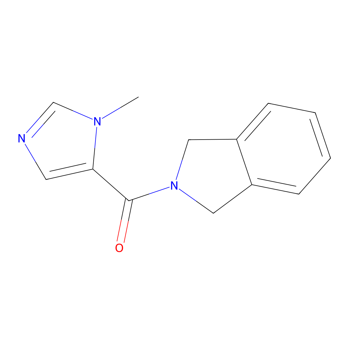 isoindolin-2-yl(1-methyl-1H-imidazol-5-yl)methanone molecular structure, CAS 2309538-58-5