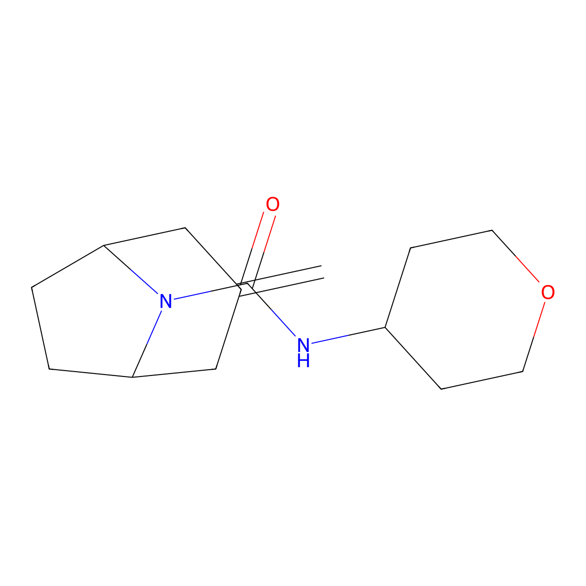 3-Methylidene-N-(oxan-4-yl)-8-azabicyclo[3.2.1]octane-8-carboxamide molecular structure, CAS 2309542-94-5