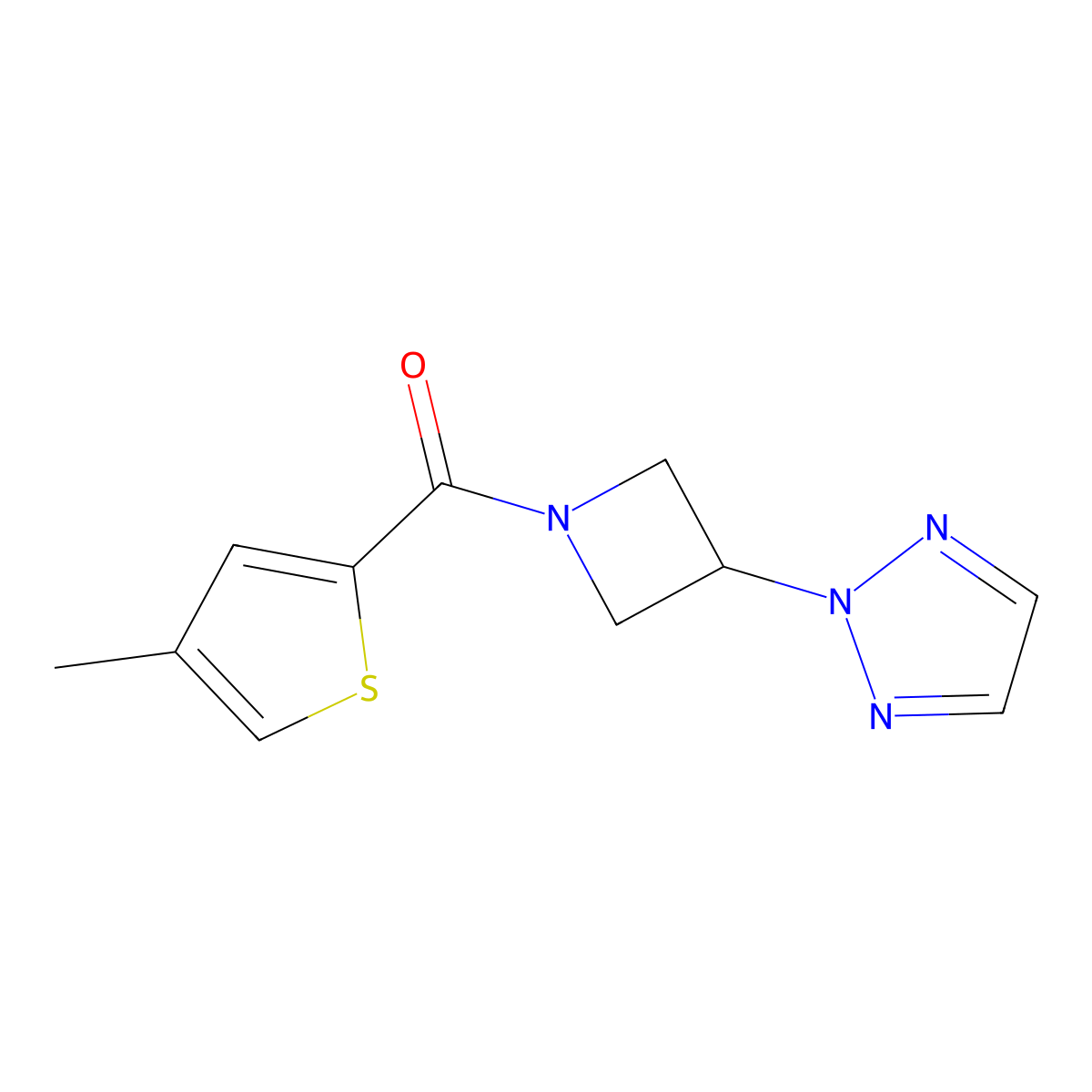 (3-(2H-1,2,3-triazol-2-yl)azetidin-1-yl)(4-methylthiophen-2-yl)methanone molecular structure, CAS 2309542-98-9