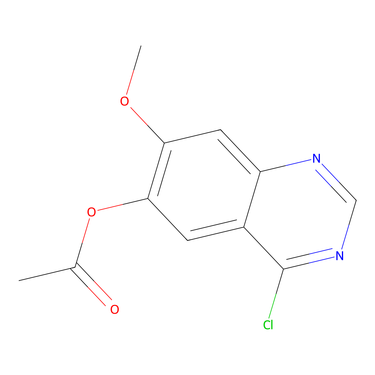 4-Chloro-7-methoxyquinazolin-6-yl acetate molecular structure, CAS 230955-75-6