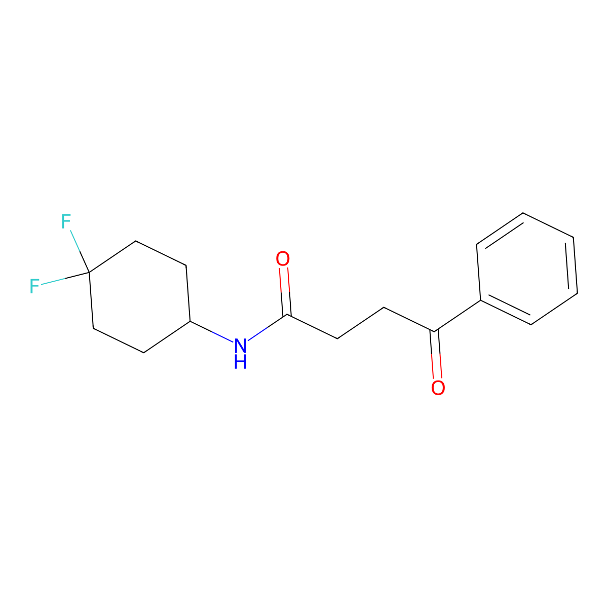 N-(4,4-difluorocyclohexyl)-4-oxo-4-phenylbutanamide molecular structure, CAS 2309551-62-8