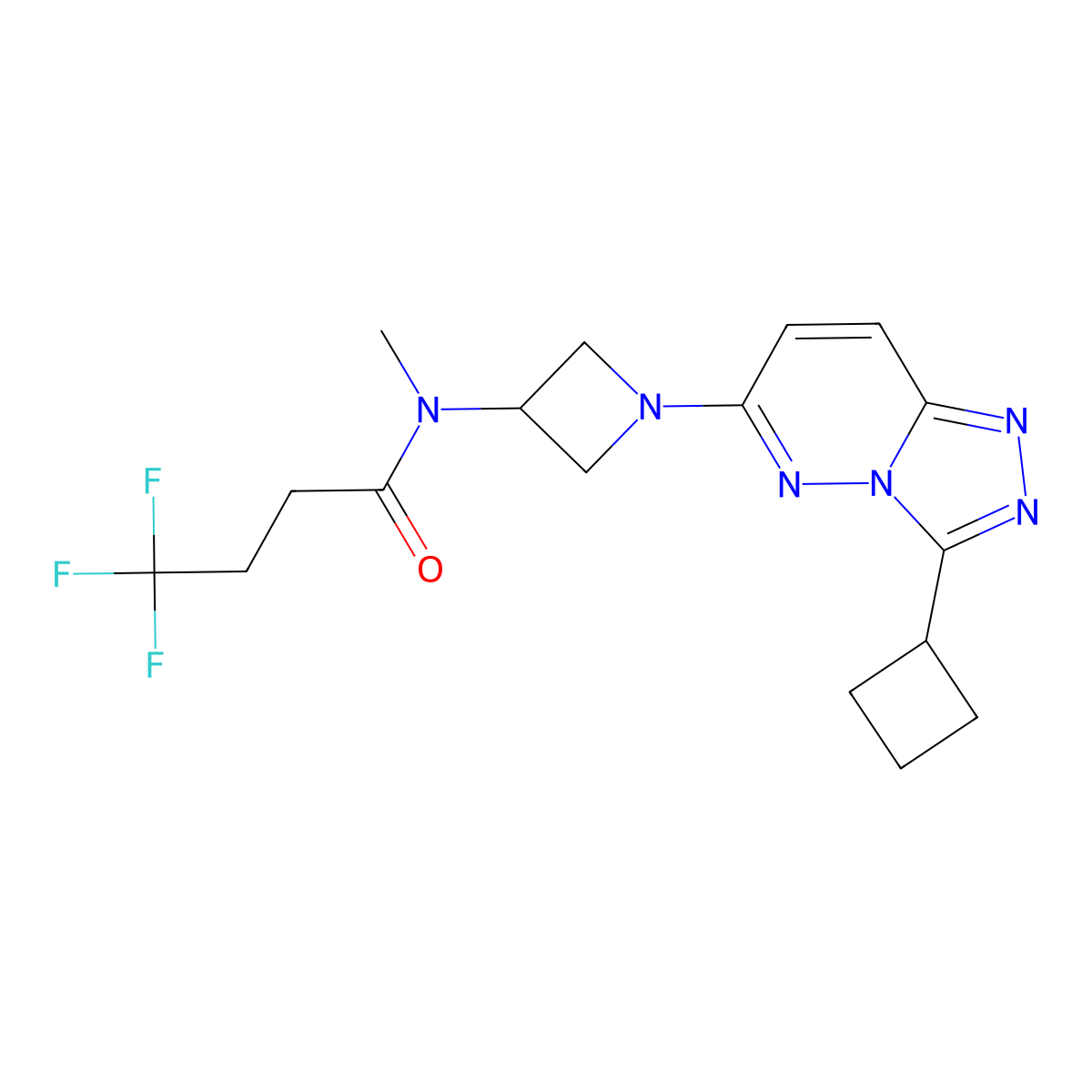 N-(1-{3-cyclobutyl-[1,2,4]triazolo[4,3-b]pyridazin-6-yl}azetidin-3-yl)-4,4,4-trifluoro-N-methylbutanamide molecular structure, CAS 2309552-58-5