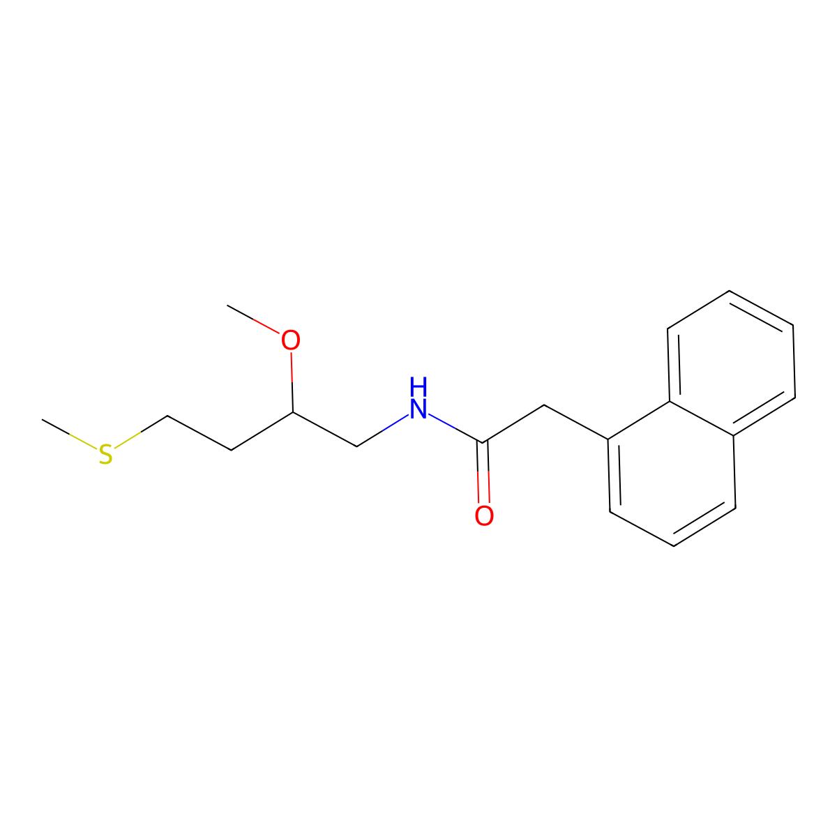N-[2-methoxy-4-(methylsulfanyl)butyl]-2-(naphthalen-1-yl)acetamide molecular structure, CAS 2309553-17-9