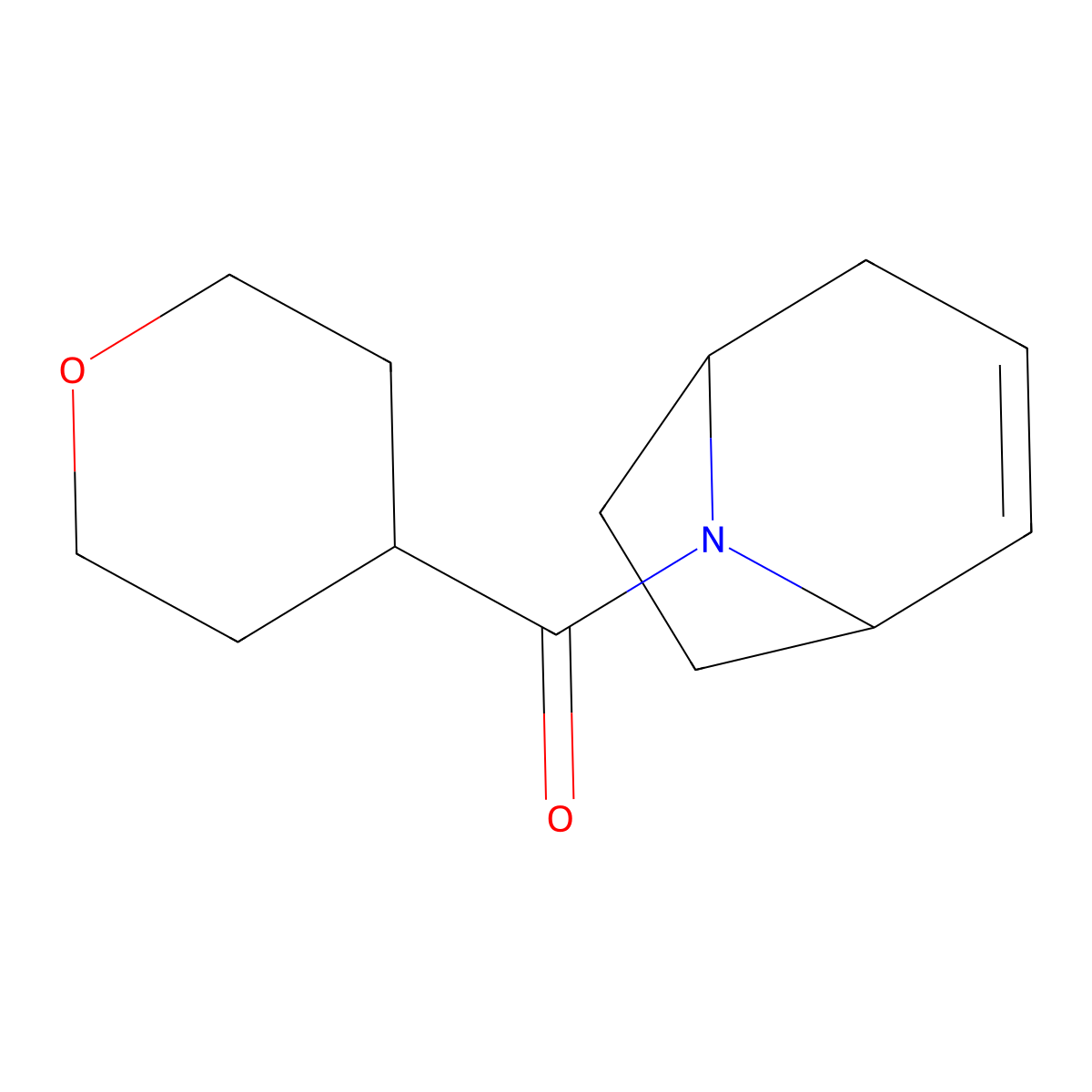 (1R,5S)-8-azabicyclo[3.2.1]oct-2-en-8-yl(tetrahydro-2H-pyran-4-yl)methanone molecular structure, CAS 2309553-41-9