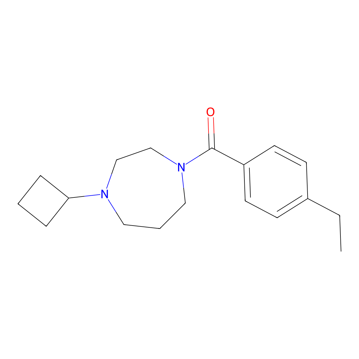 1-Cyclobutyl-4-(4-ethylbenzoyl)-1,4-diazepane molecular structure, CAS 2309553-43-1