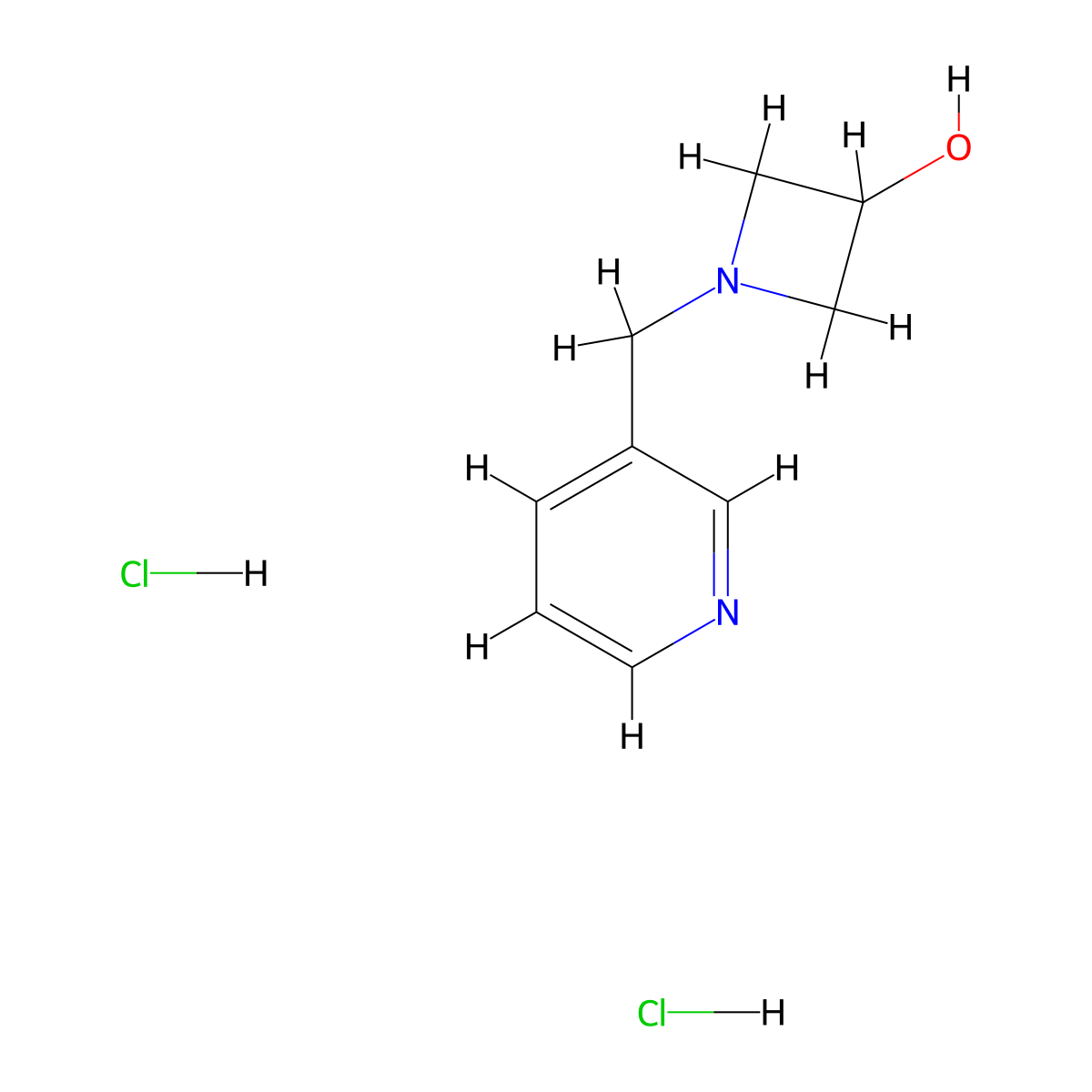 1-(Pyridin-3-ylmethyl)azetidin-3-ol dihydrochloride molecular structure, CAS 2309554-03-6