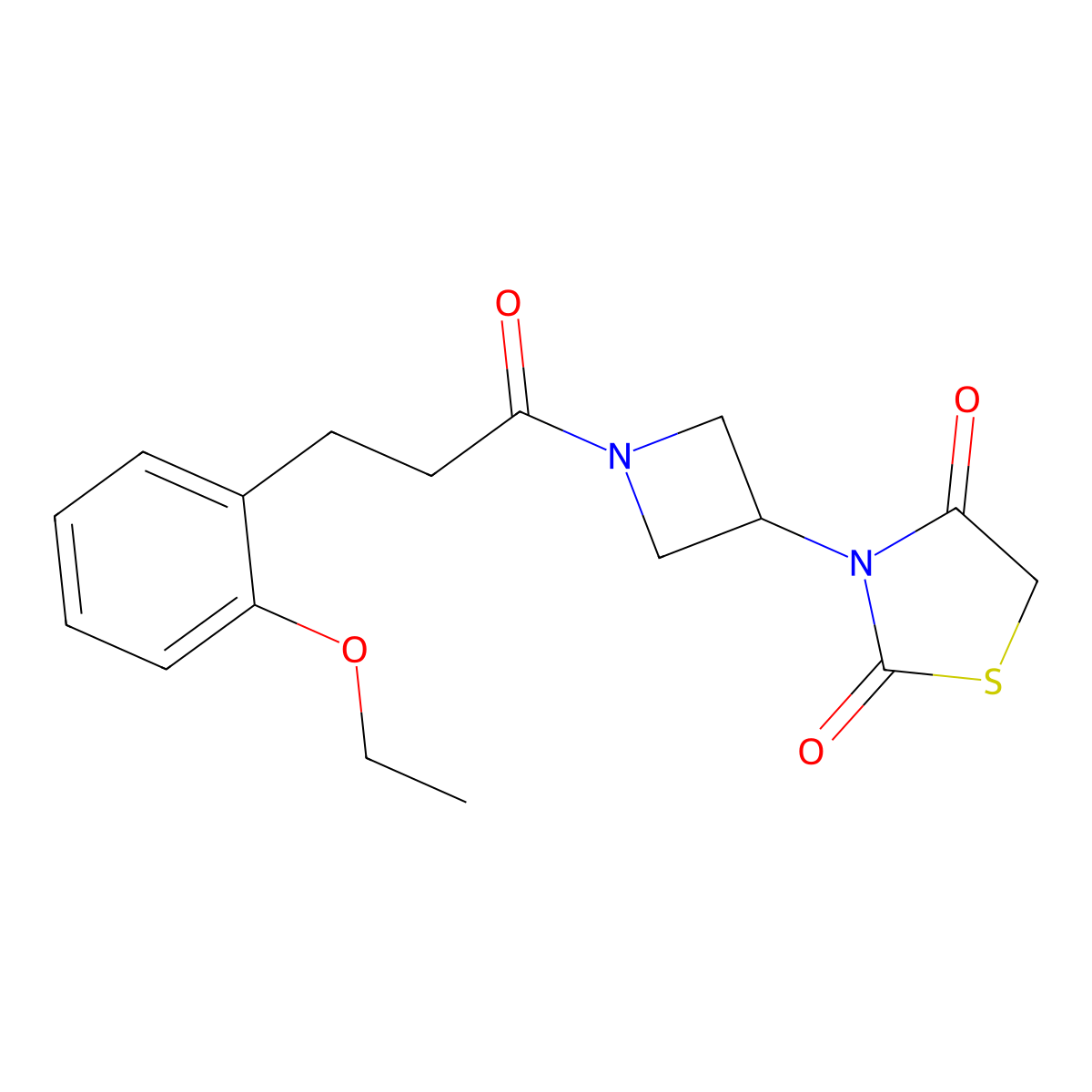 3-(1-(3-(2-Ethoxyphenyl)propanoyl)azetidin-3-yl)thiazolidine-2,4-dione molecular structure, CAS 2309554-31-0
