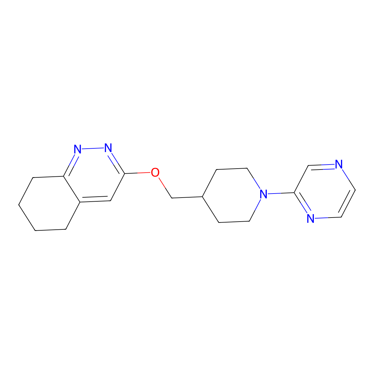 3-((1-(Pyrazin-2-yl)piperidin-4-yl)methoxy)-5,6,7,8-tetrahydrocinnoline molecular structure, CAS 2309554-59-2