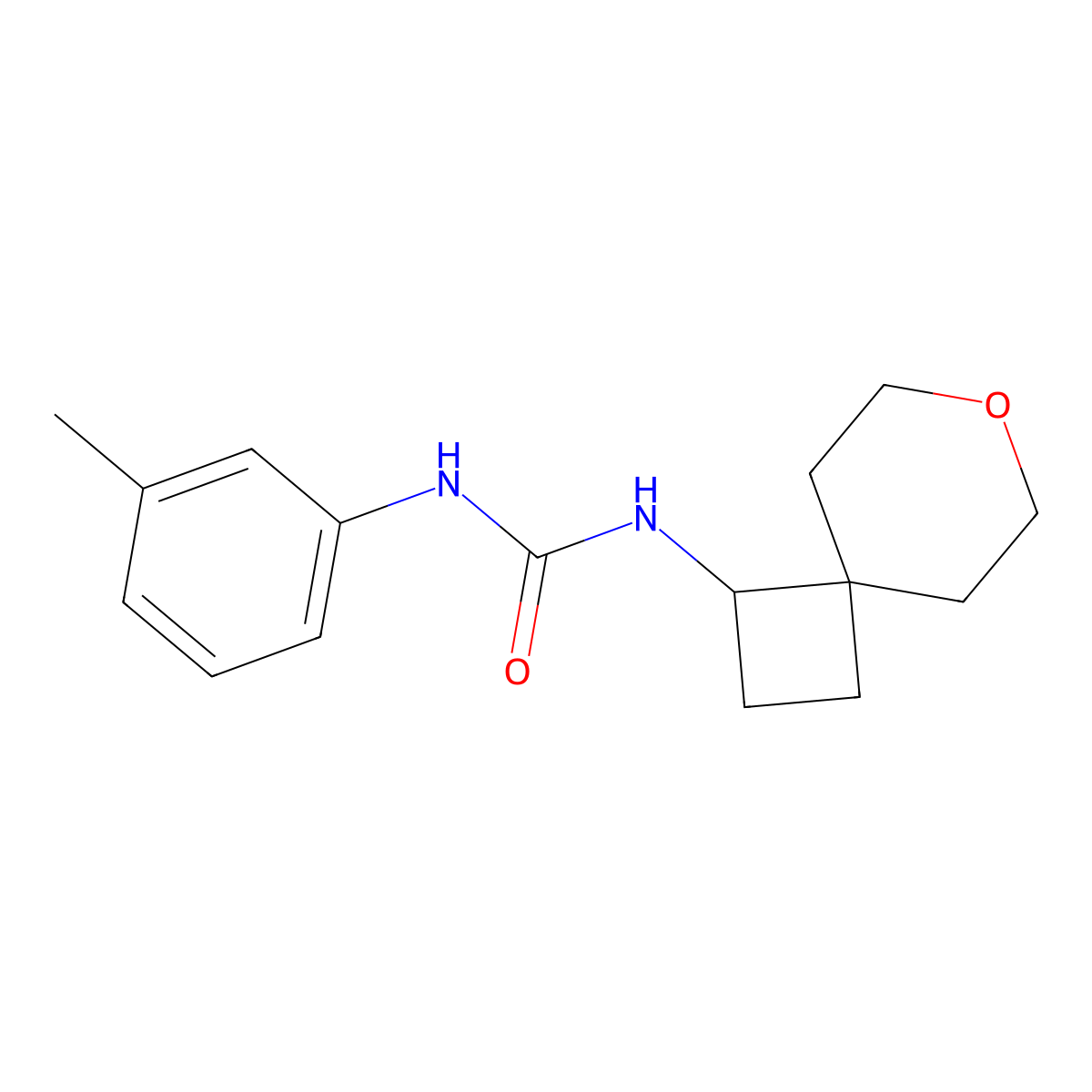 1-(7-Oxaspiro[3.5]nonan-1-yl)-3-(m-tolyl)urea molecular structure, CAS 2309555-28-8