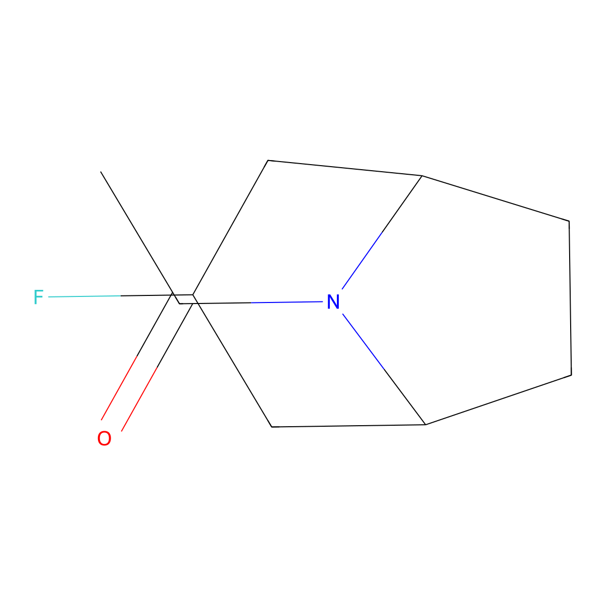 1-{3-Fluoro-8-azabicyclo[3.2.1]octan-8-yl}ethan-1-one molecular structure, CAS 2309556-38-3