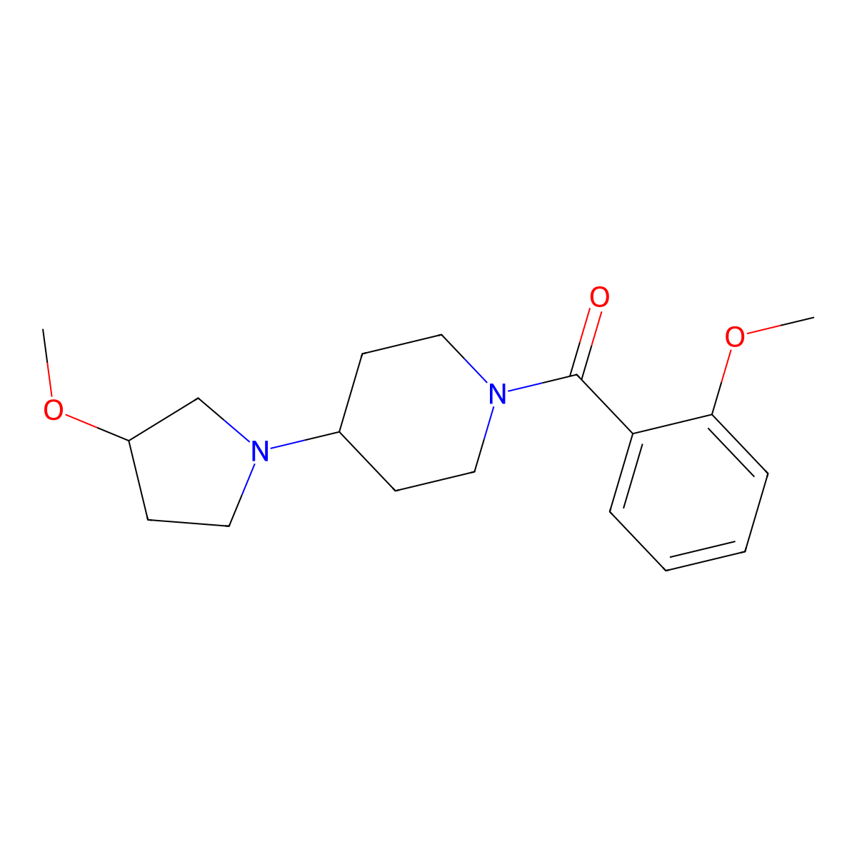 1-(2-Methoxybenzoyl)-4-(3-methoxypyrrolidin-1-yl)piperidine molecular structure, CAS 2309556-50-9