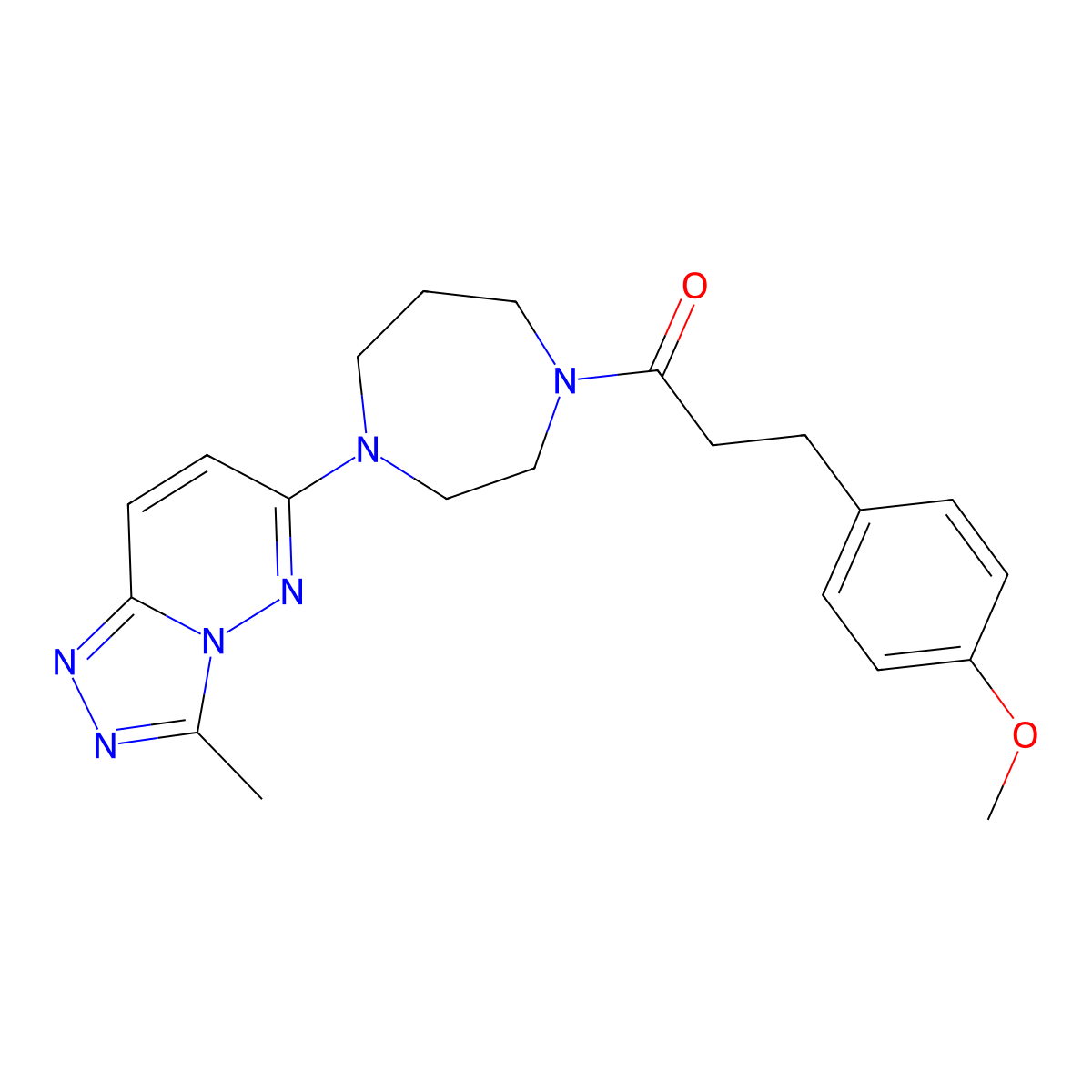 3-(4-Methoxyphenyl)-1-(4-{3-methyl-[1,2,4]triazolo[4,3-b]pyridazin-6-yl}-1,4-diazepan-1-yl)propan-1-one molecular structure, CAS 2309556-95-2