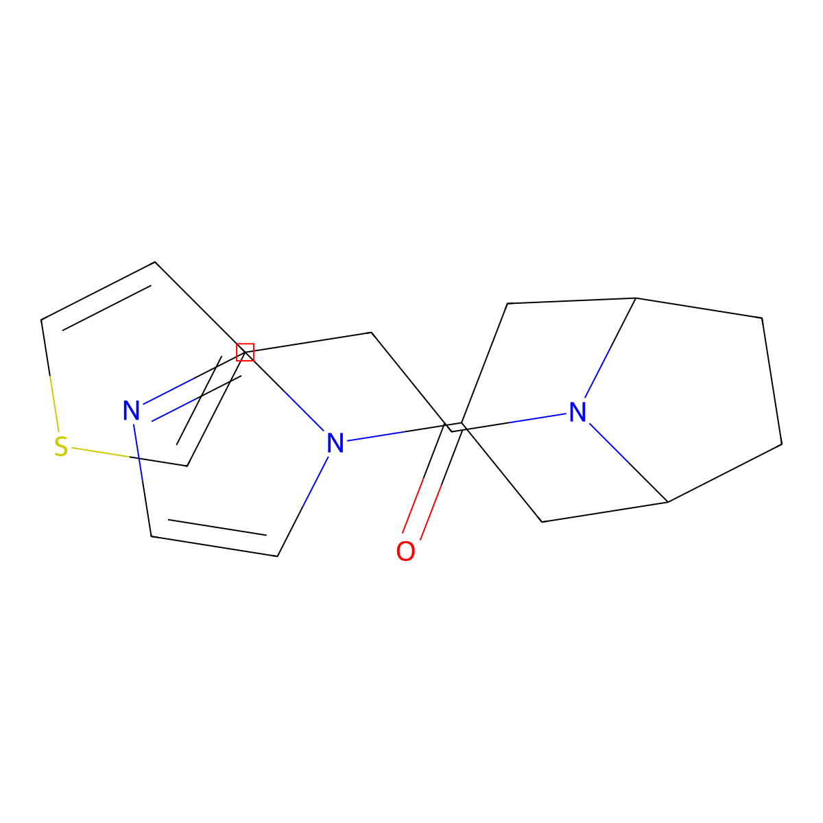 1-[3-(1H-imidazol-1-yl)-8-azabicyclo[3.2.1]octan-8-yl]-2-(thiophen-3-yl)ethan-1-one molecular structure, CAS 2309557-59-1