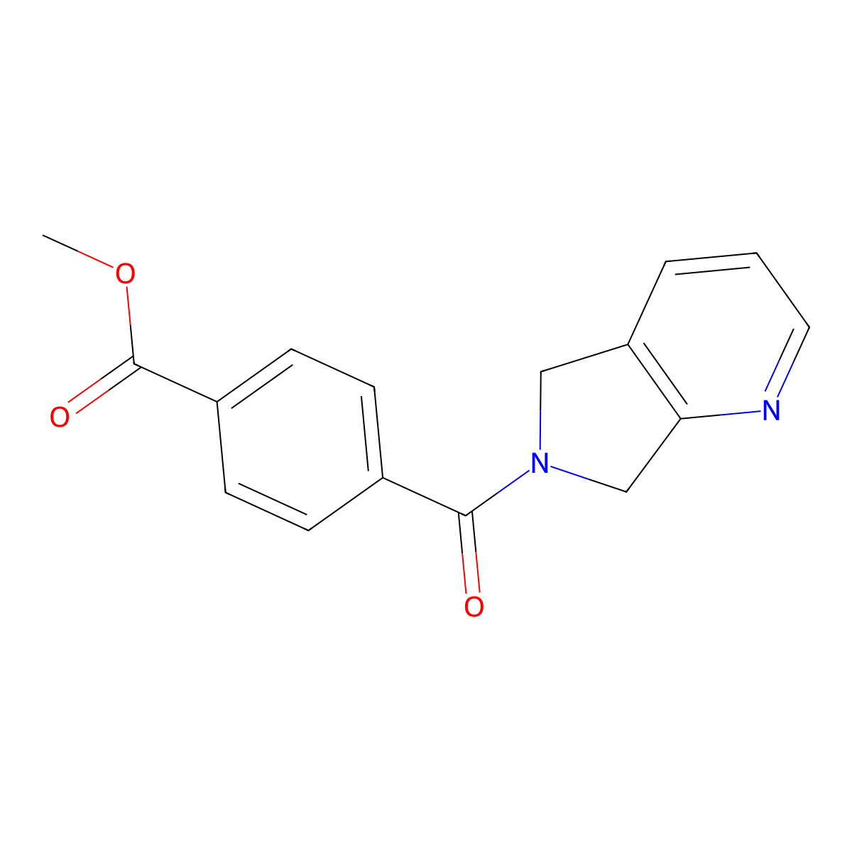 methyl 4-{5H,6H,7H-pyrrolo[3,4-b]pyridine-6-carbonyl}benzoate molecular structure, CAS 2309568-85-0