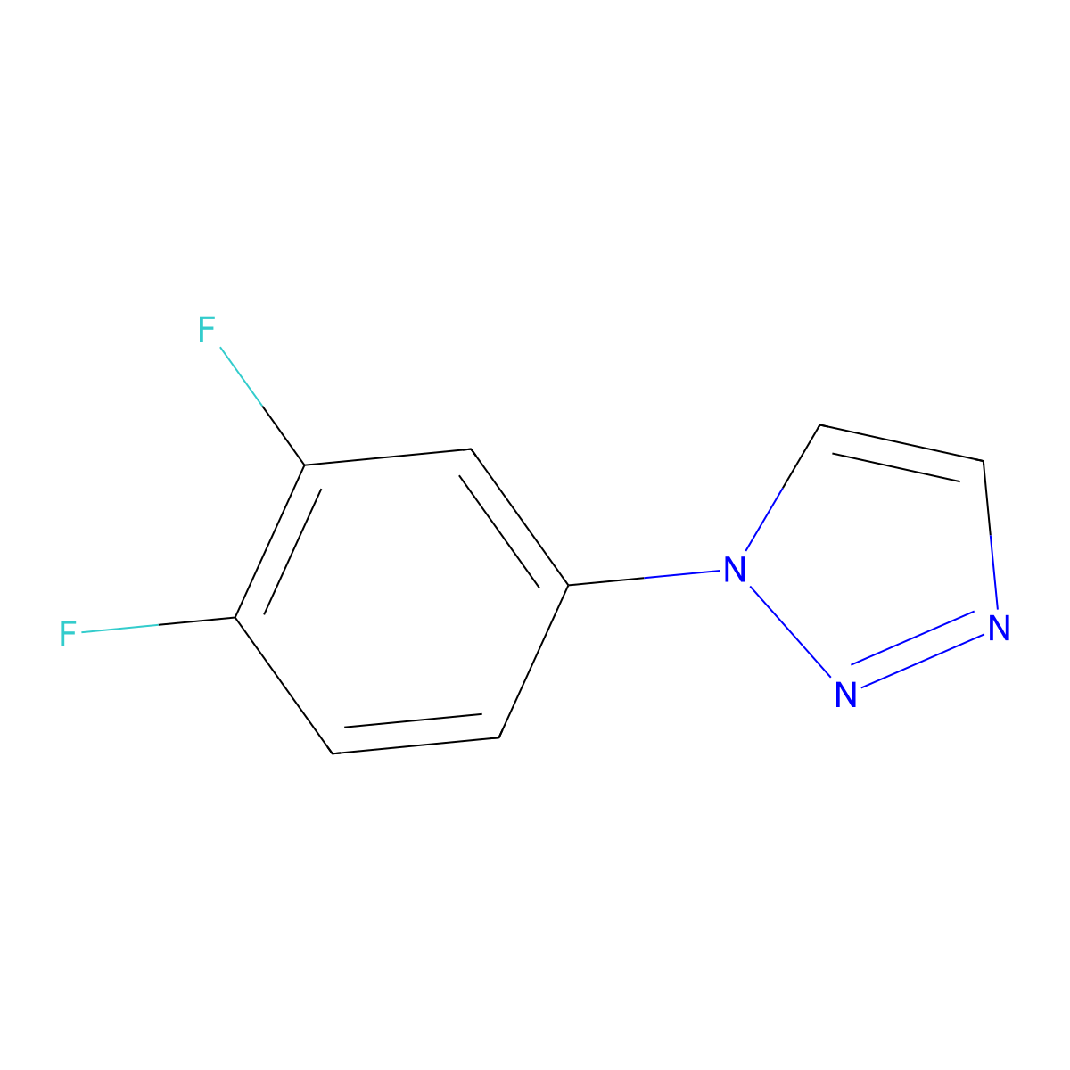 1-(3,4-difluorophenyl)-1H-1,2,3-triazole molecular structure, CAS 2309569-79-5