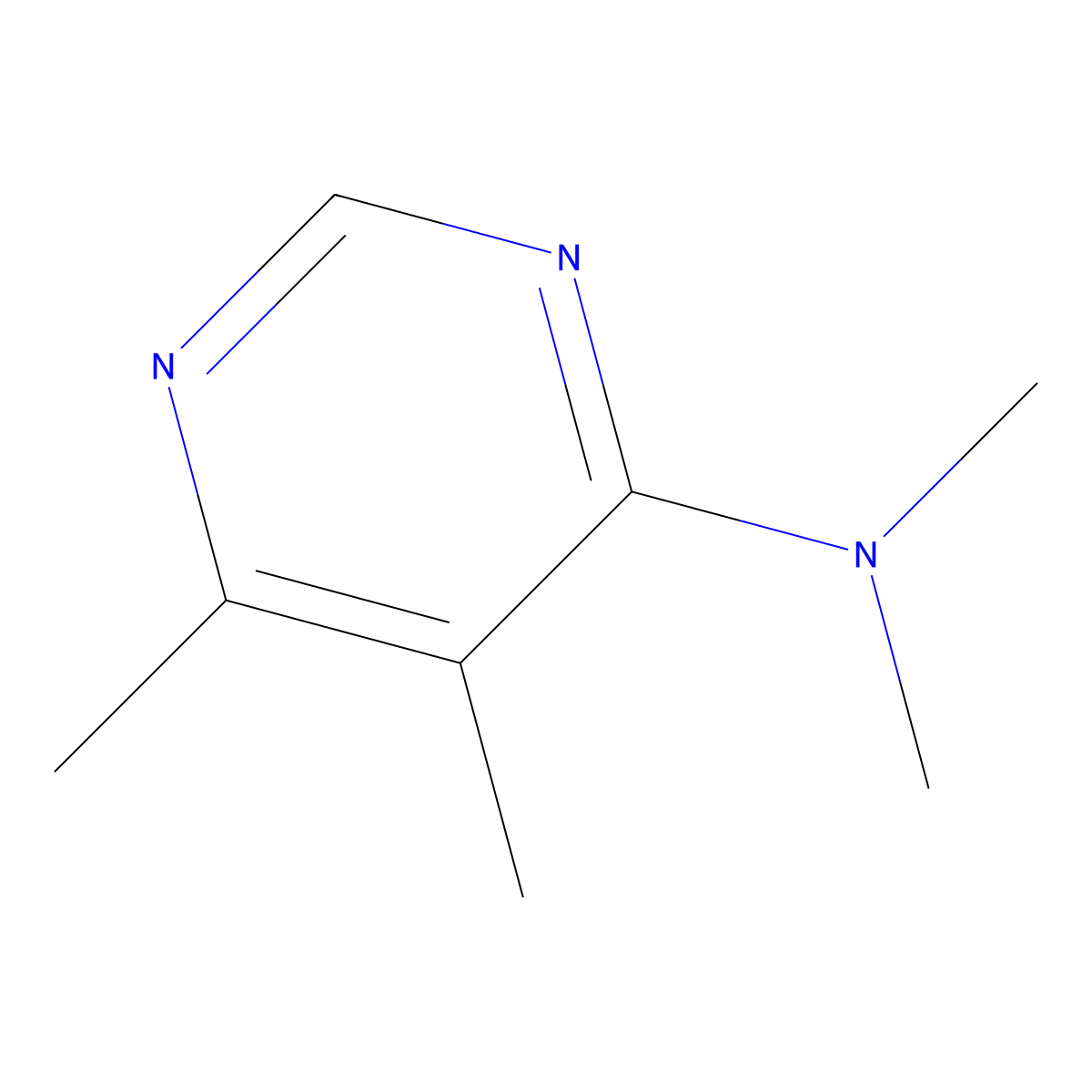N,N,5,6-tetramethylpyrimidin-4-amine molecular structure, CAS 2309570-00-9