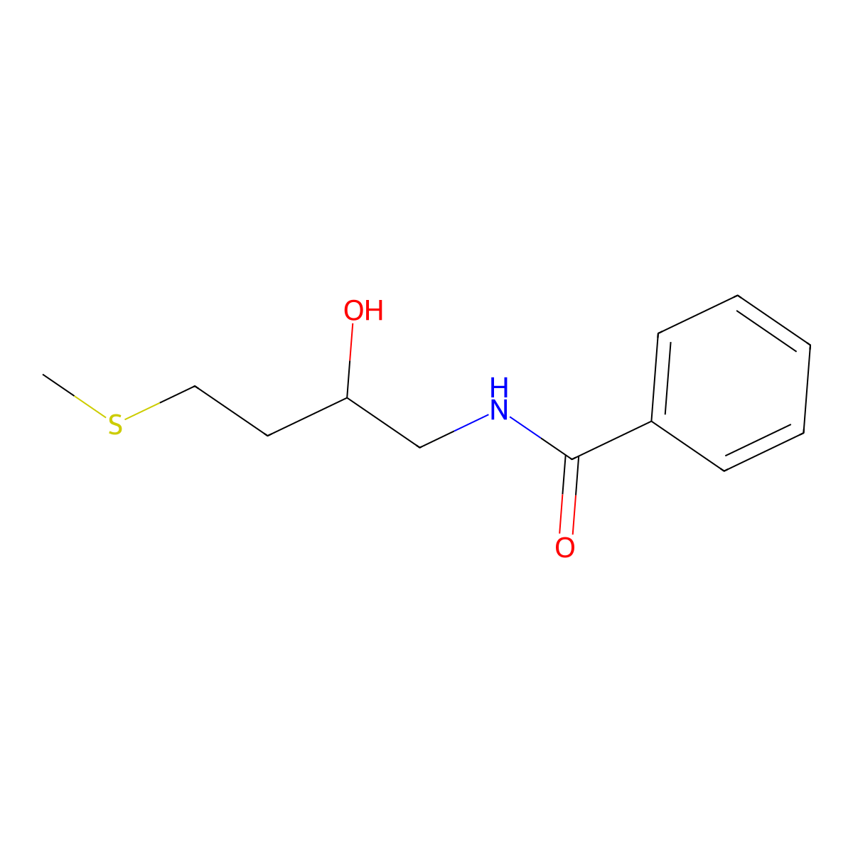 N-[2-hydroxy-4-(methylsulfanyl)butyl]benzamide molecular structure, CAS 2309570-07-6
