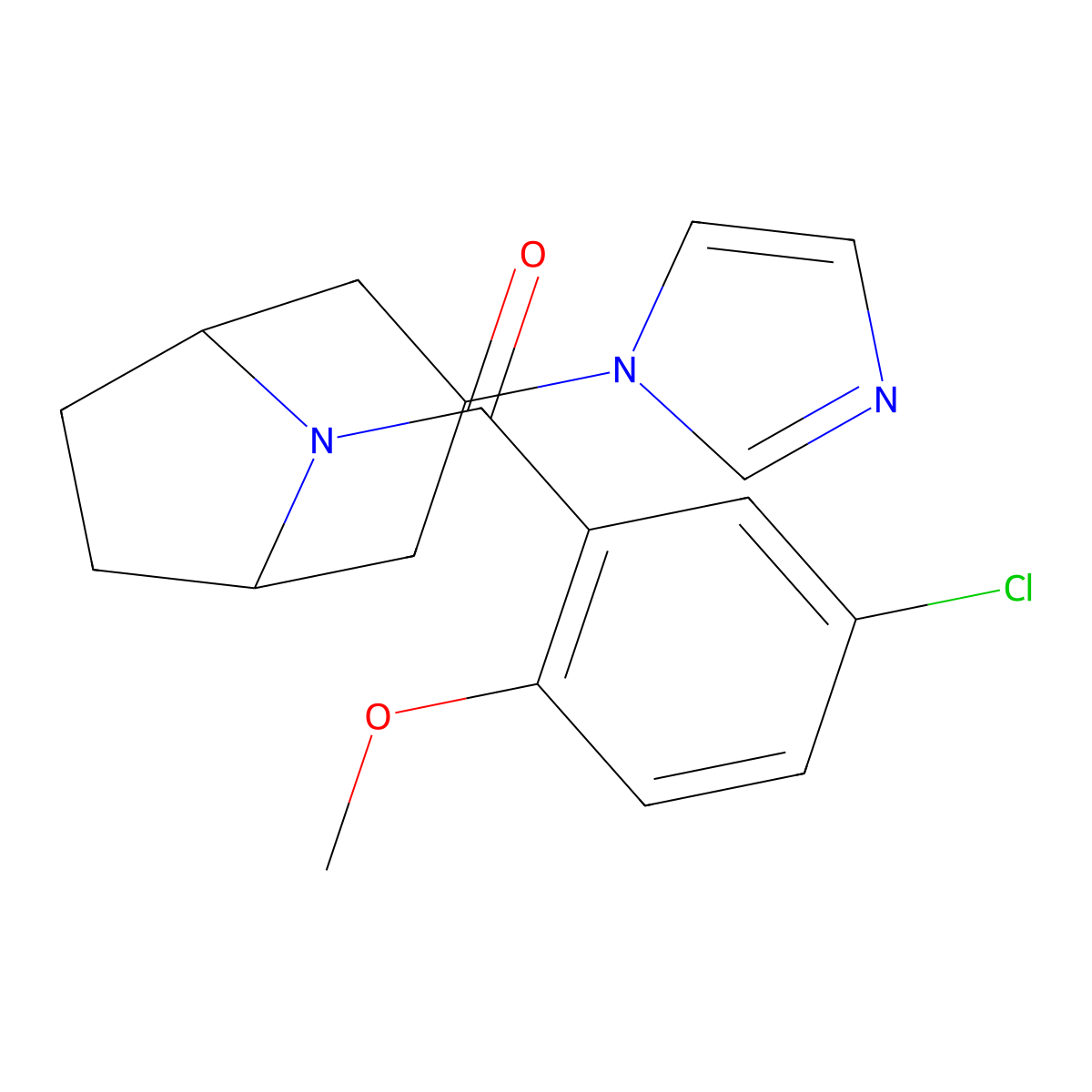 8-(5-chloro-2-methoxybenzoyl)-3-(1H-imidazol-1-yl)-8-azabicyclo[3.2.1]octane molecular structure, CAS 2309571-04-6