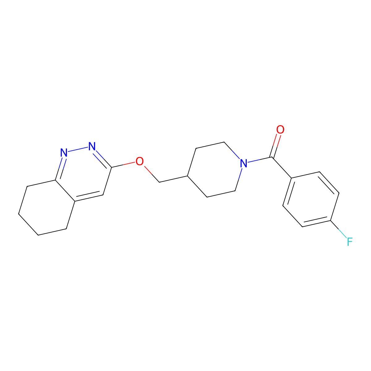 3-{[1-(4-Fluorobenzoyl)piperidin-4-yl]methoxy}-5,6,7,8-tetrahydrocinnoline molecular structure, CAS 2309571-19-3