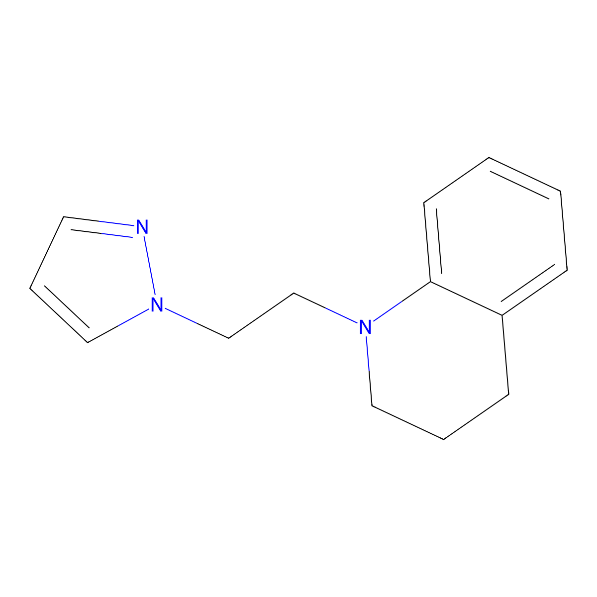 1-[2-(1H-pyrazol-1-yl)ethyl]-1,2,3,4-tetrahydroquinoline molecular structure, CAS 2309571-91-1