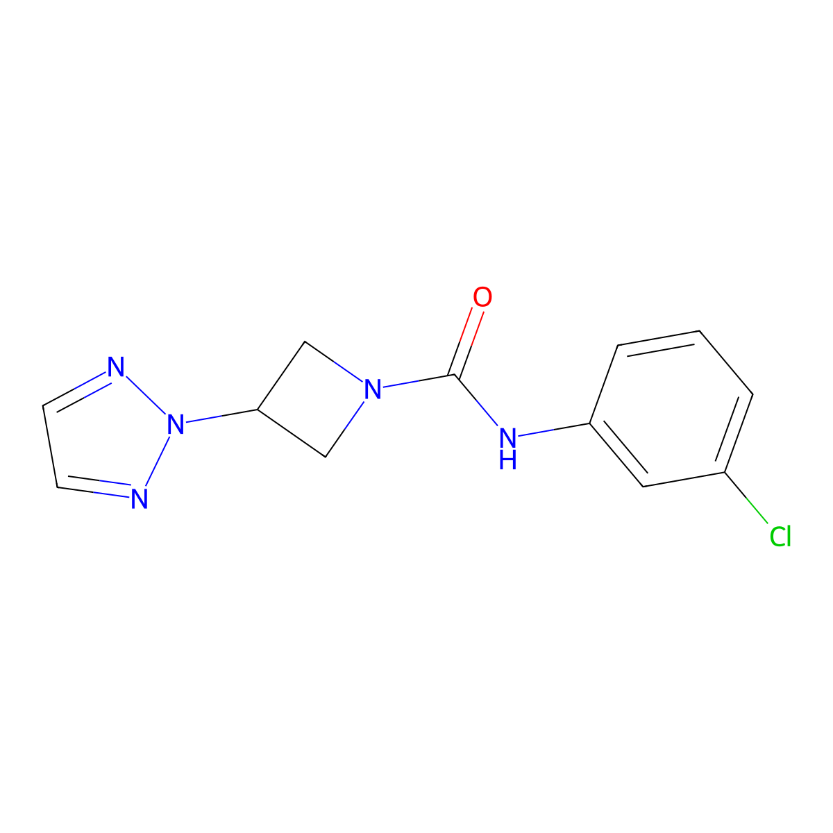 N-(3-chlorophenyl)-3-(2H-1,2,3-triazol-2-yl)azetidine-1-carboxamide molecular structure, CAS 2309572-65-2