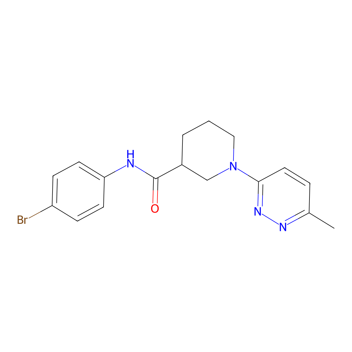 N-(4-bromophenyl)-1-(6-methylpyridazin-3-yl)piperidine-3-carboxamide molecular structure, CAS 2309572-80-1