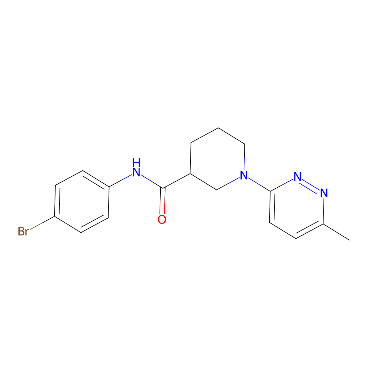N-(4-bromophenyl)-1-(6-methylpyridazin-3-yl)piperidine-3-carboxamide molecular structure, CAS 2309572-80-1