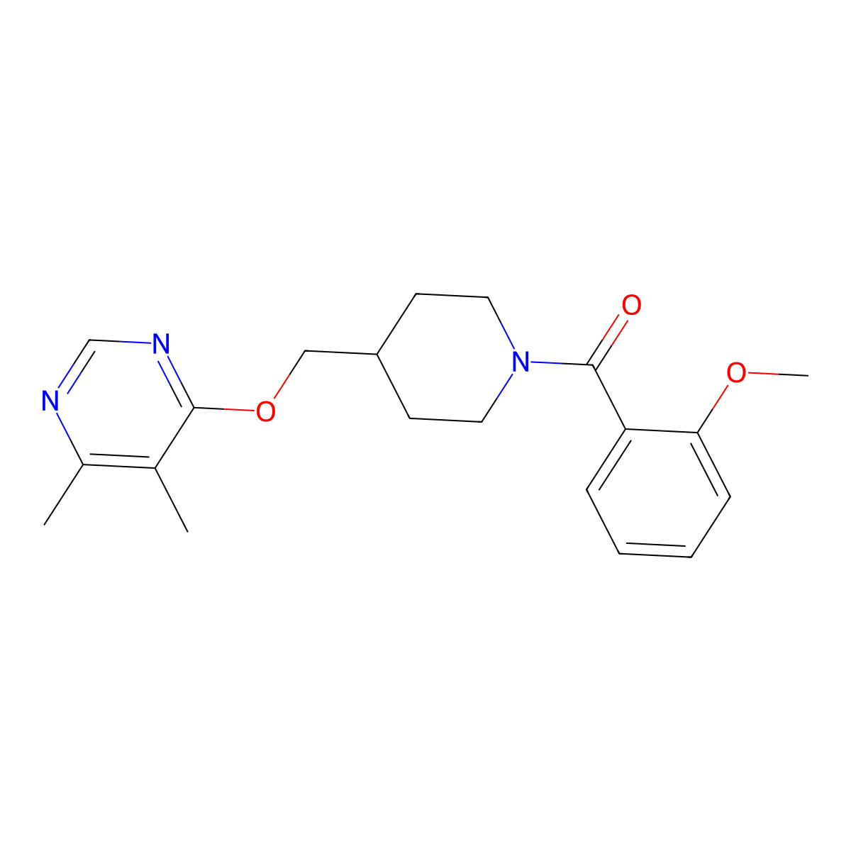 4-{[1-(2-Methoxybenzoyl)piperidin-4-yl]methoxy}-5,6-dimethylpyrimidine molecular structure, CAS 2309573-29-1