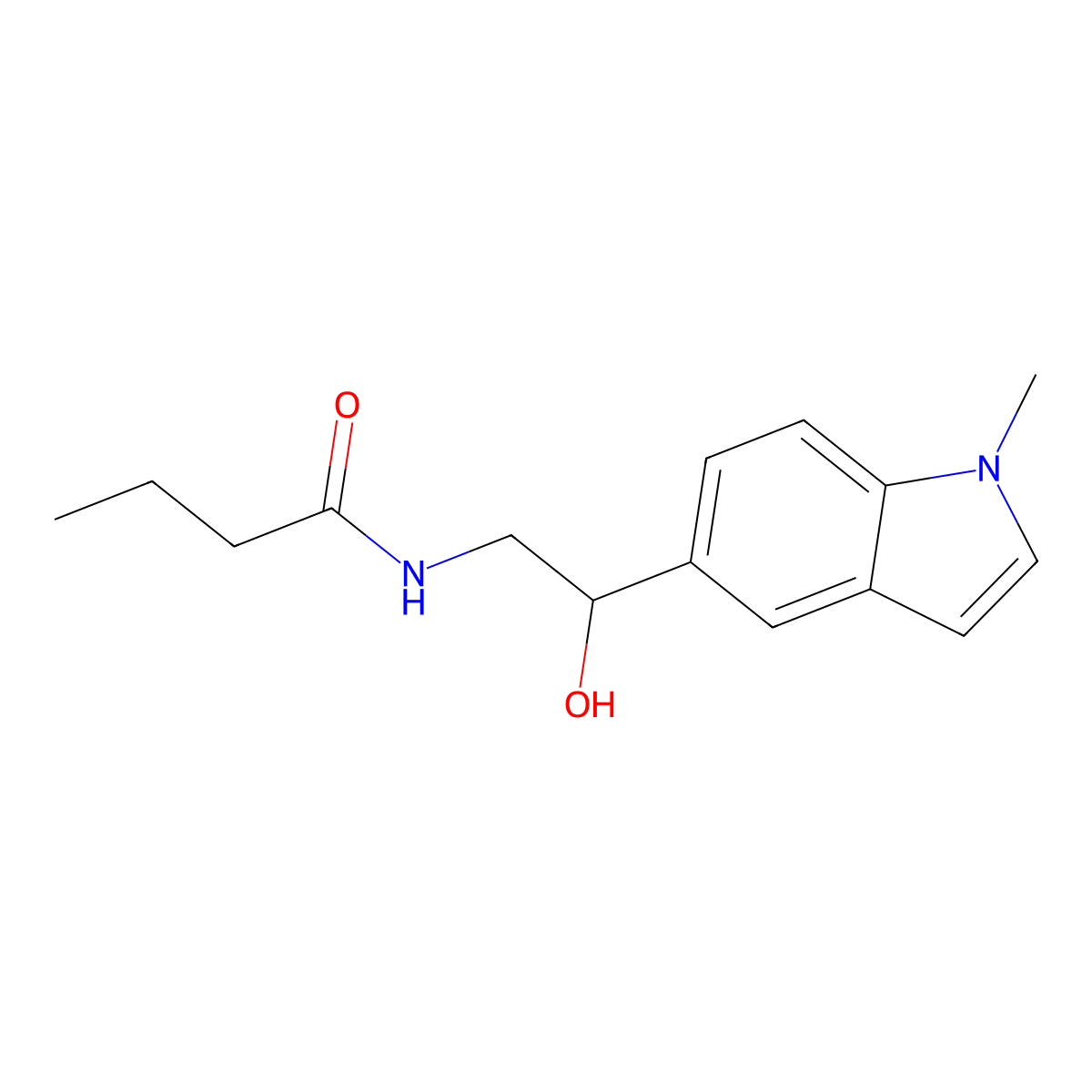 N-(2-hydroxy-2-(1-methyl-1H-indol-5-yl)ethyl)butyramide molecular structure, CAS 2309573-40-6
