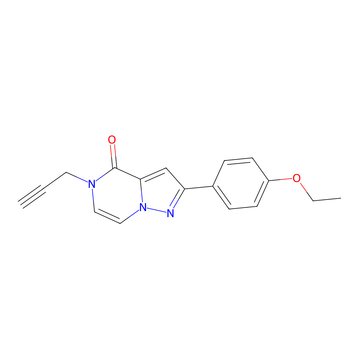 2-(4-ethoxyphenyl)-5-(prop-2-yn-1-yl)-4H,5H-pyrazolo[1,5-a]pyrazin-4-one molecular structure, CAS 2309585-30-4