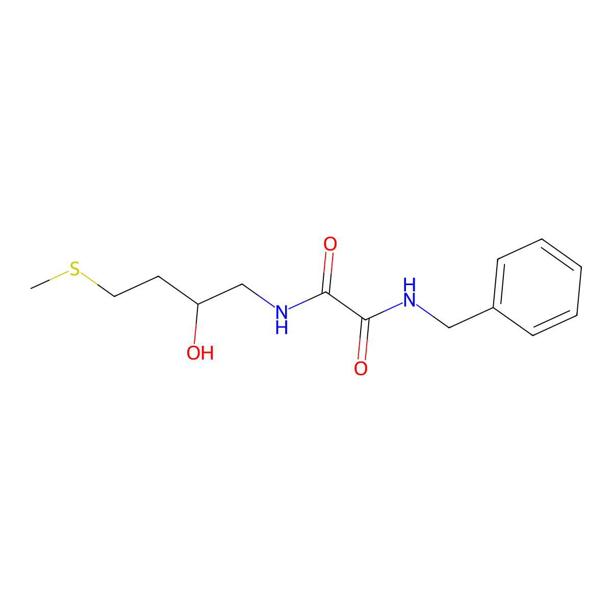 N'-benzyl-N-[2-hydroxy-4-(methylsulfanyl)butyl]ethanediamide molecular structure, CAS 2309585-66-6