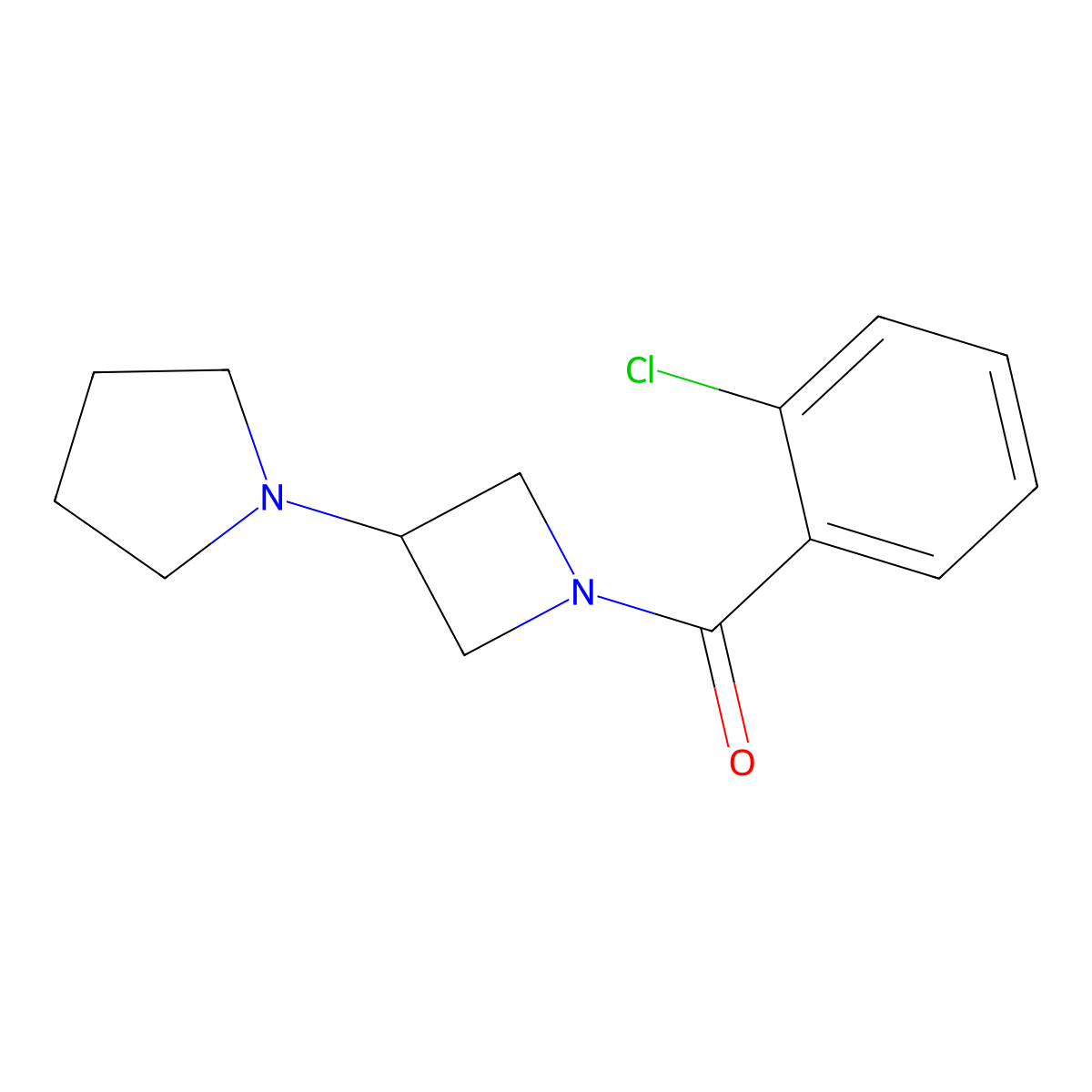1-[1-(2-Chlorobenzoyl)azetidin-3-yl]pyrrolidine molecular structure, CAS 2309587-10-6