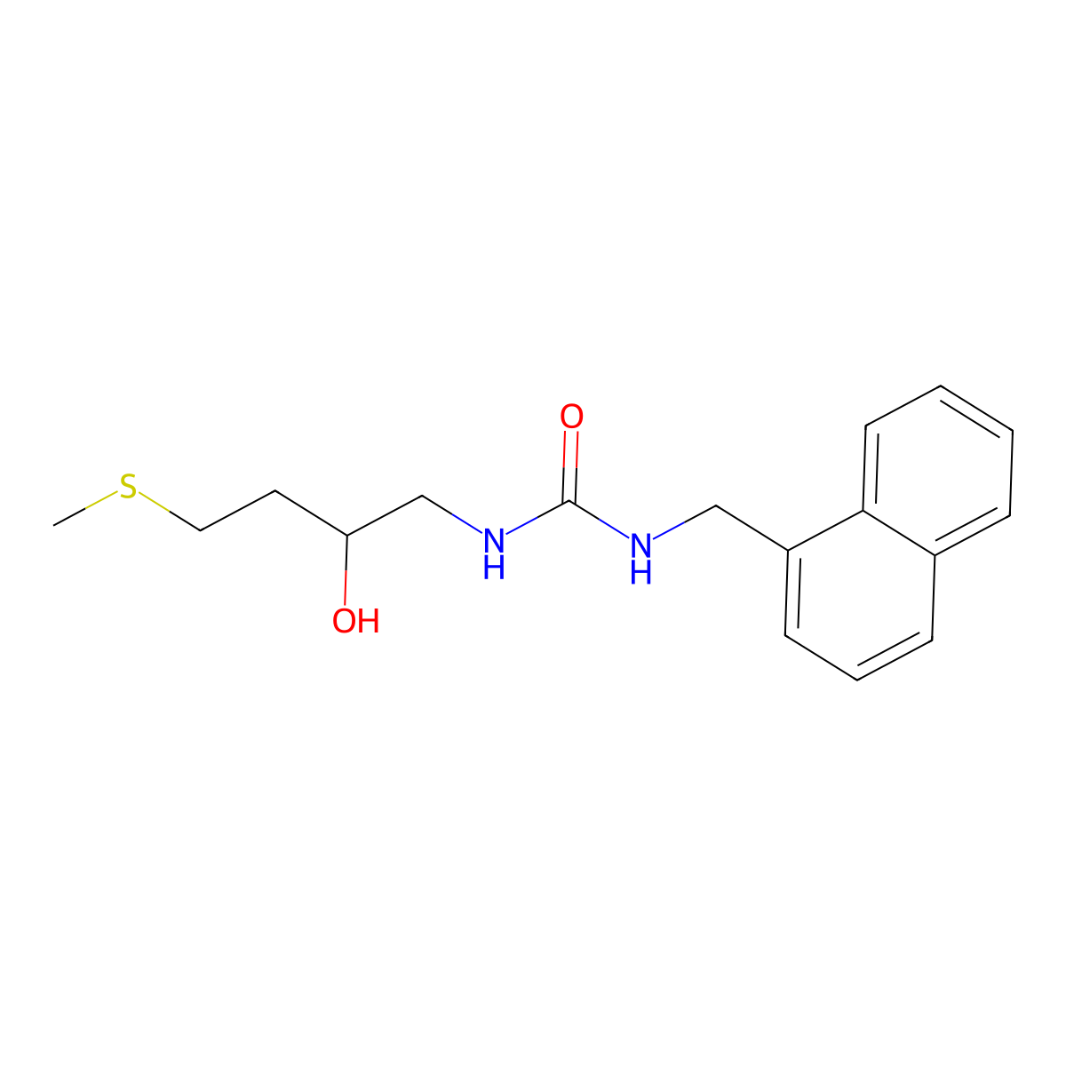 3-[2-Hydroxy-4-(methylsulfanyl)butyl]-1-[(naphthalen-1-yl)methyl]urea molecular structure, CAS 2309587-47-9