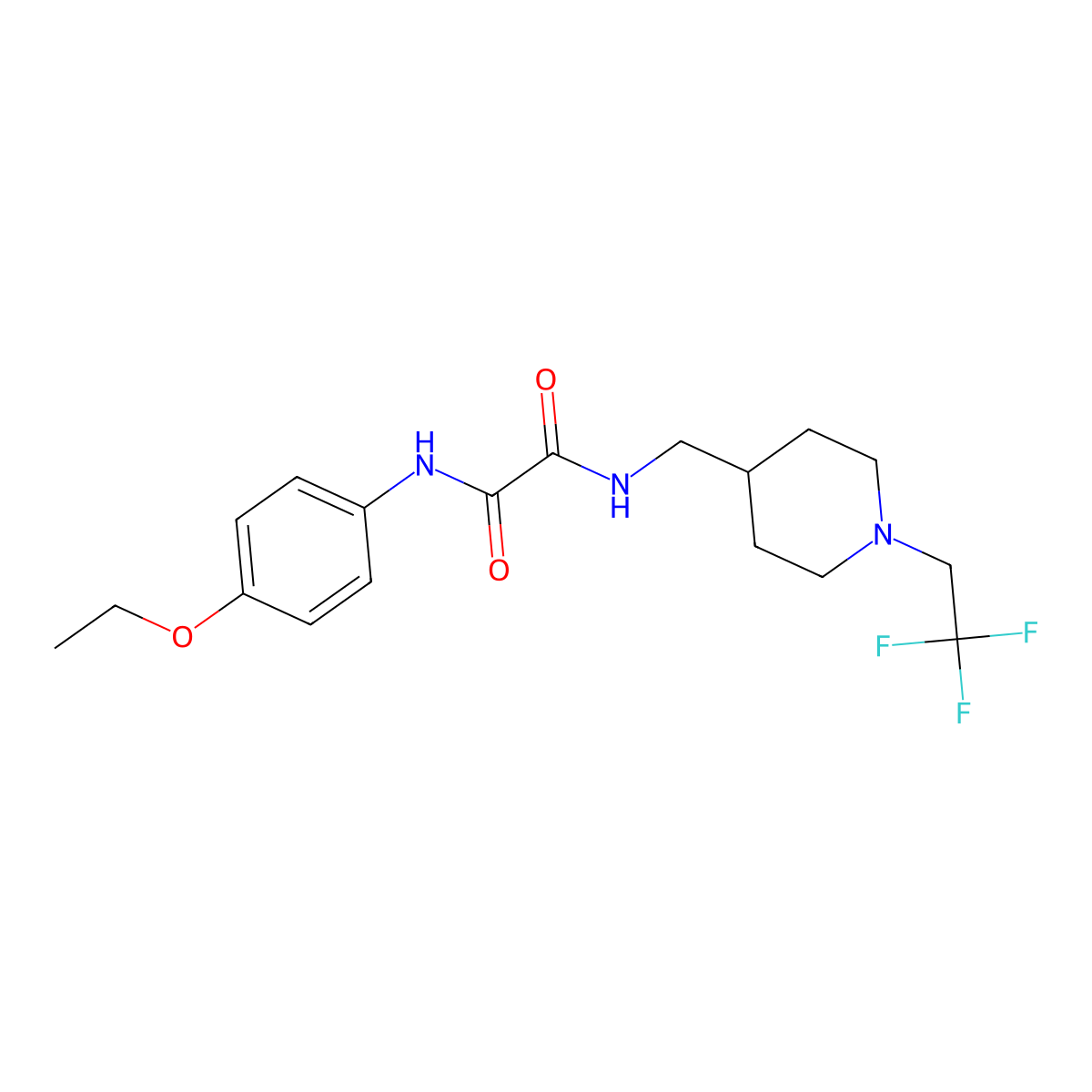 N'-(4-ethoxyphenyl)-N-{[1-(2,2,2-trifluoroethyl)piperidin-4-yl]methyl}ethanediamide molecular structure, CAS 2309588-09-6