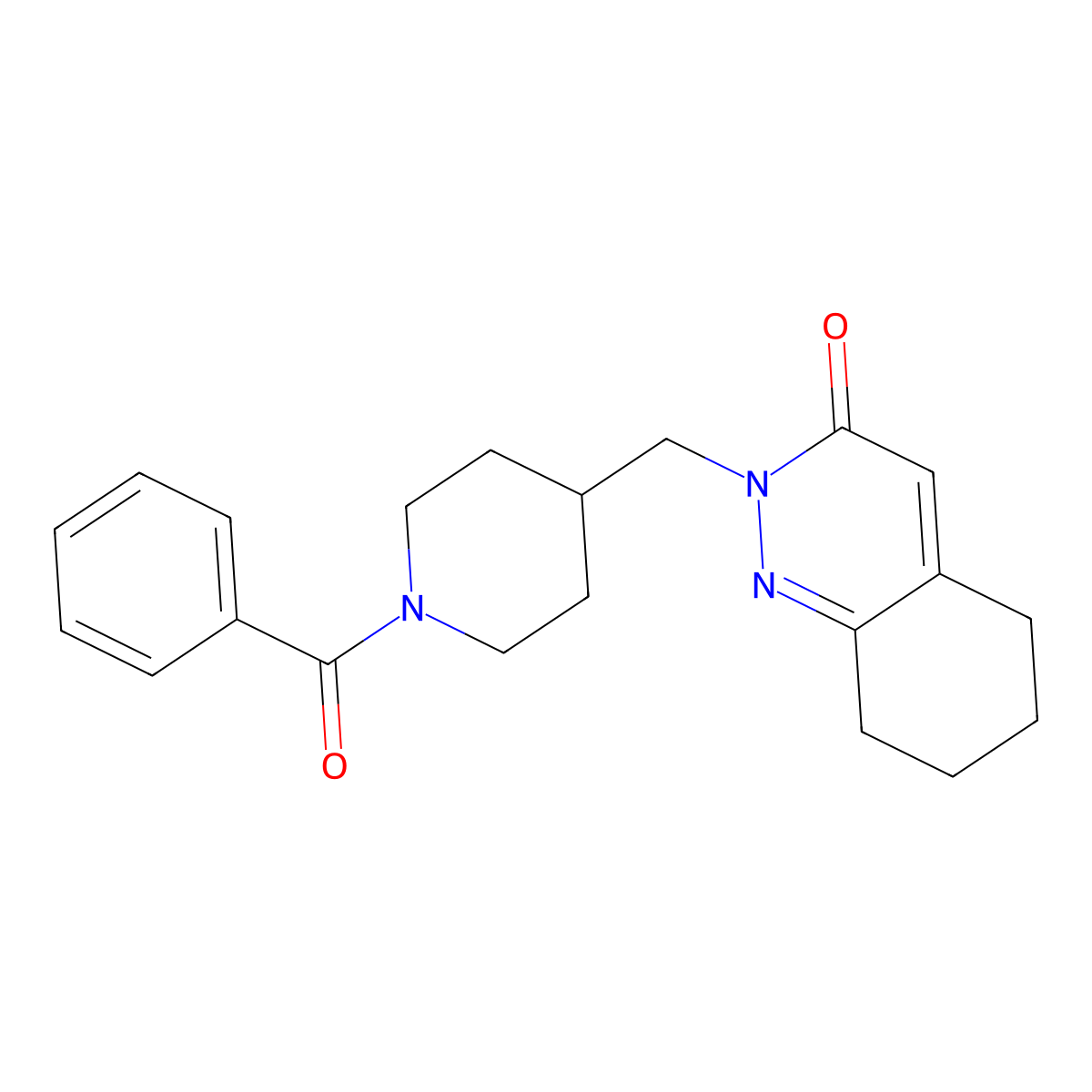 2-[(1-Benzoylpiperidin-4-yl)methyl]-2,3,5,6,7,8-hexahydrocinnolin-3-one molecular structure, CAS 2309588-17-6