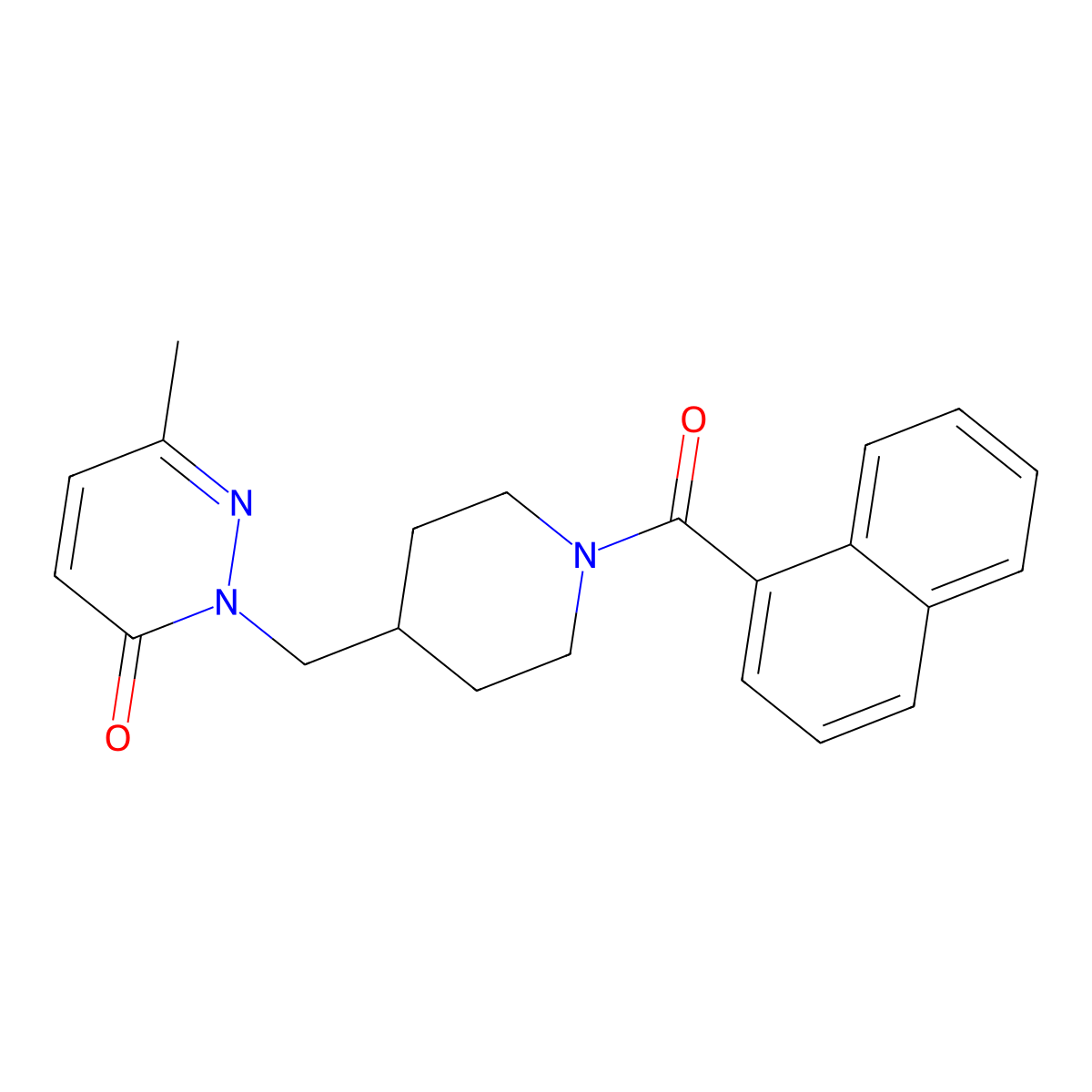 2-((1-(1-naphthoyl)piperidin-4-yl)methyl)-6-methylpyridazin-3(2H)-one molecular structure, CAS 2309588-22-3