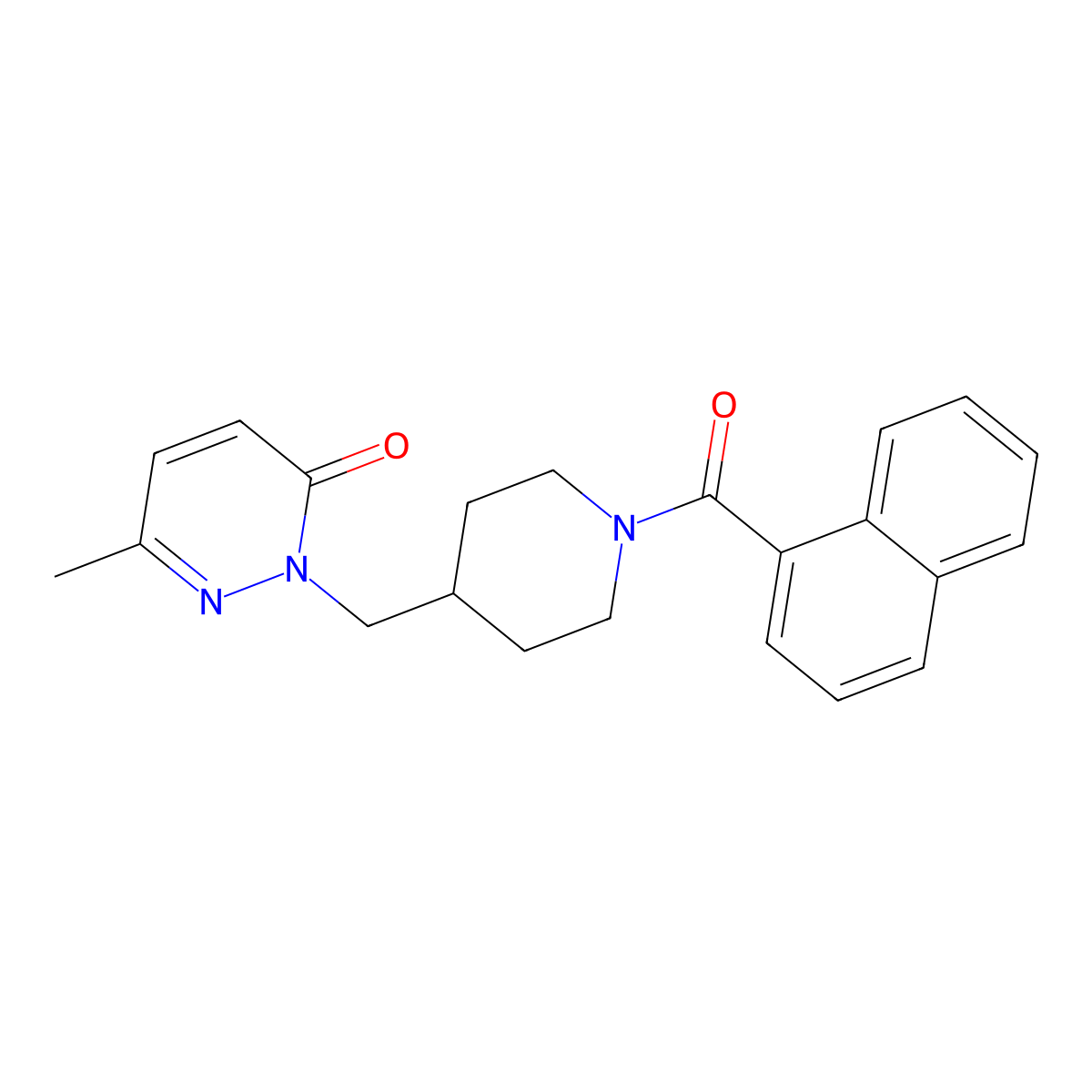 2-((1-(1-naphthoyl)piperidin-4-yl)methyl)-6-methylpyridazin-3(2H)-one molecular structure, CAS 2309588-22-3