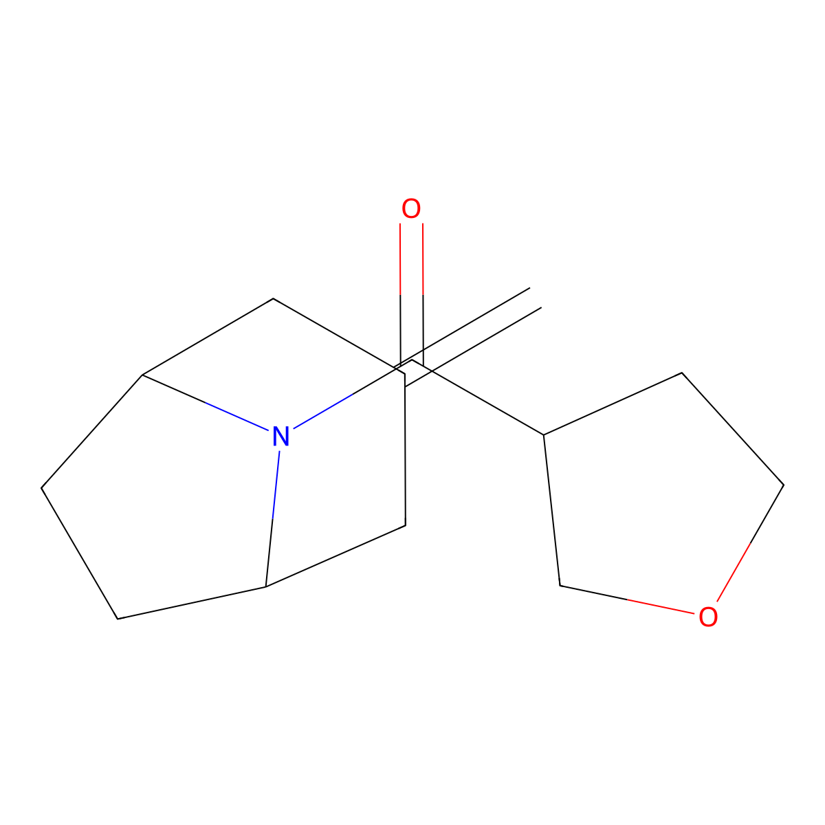 3-Methylidene-8-(oxolane-3-carbonyl)-8-azabicyclo[3.2.1]octane molecular structure, CAS 2309590-91-6