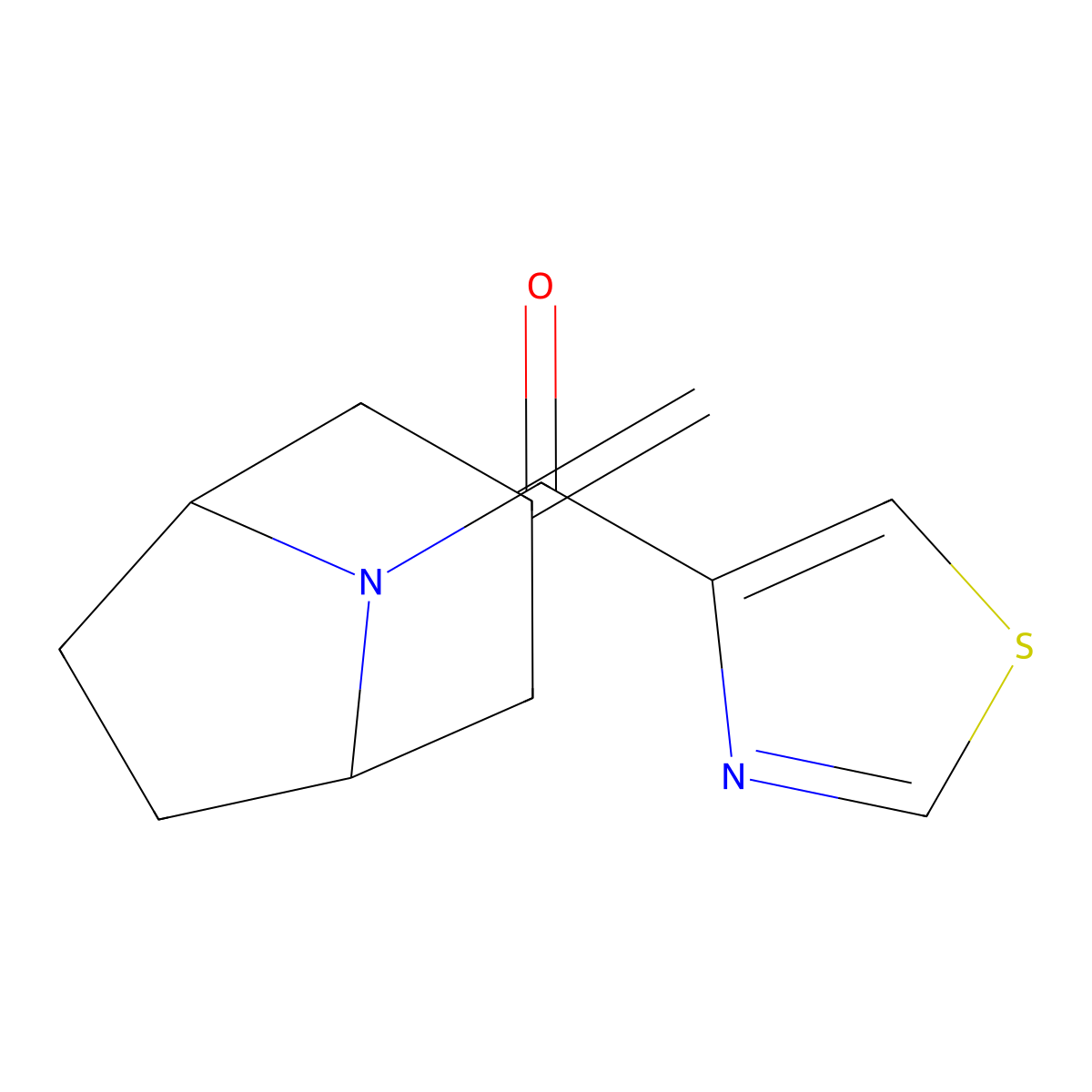 3-Methylidene-8-(1,3-thiazole-4-carbonyl)-8-azabicyclo[3.2.1]octane molecular structure, CAS 2309591-02-2
