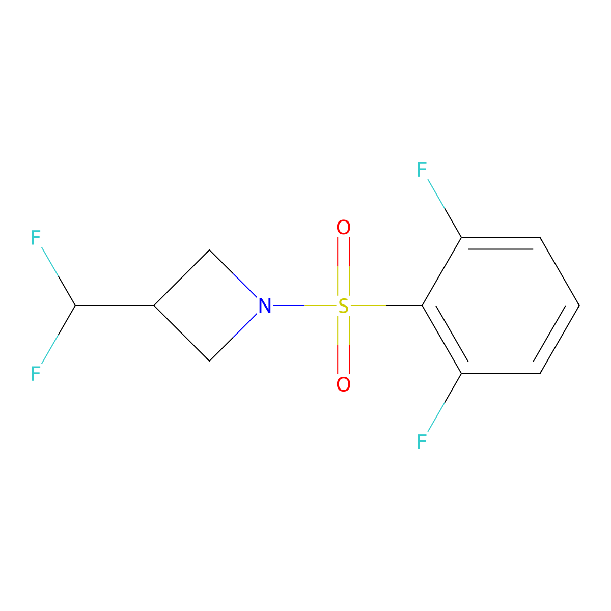 3-(Difluoromethyl)-1-((2,6-difluorophenyl)sulfonyl)azetidine molecular structure, CAS 2309599-64-0