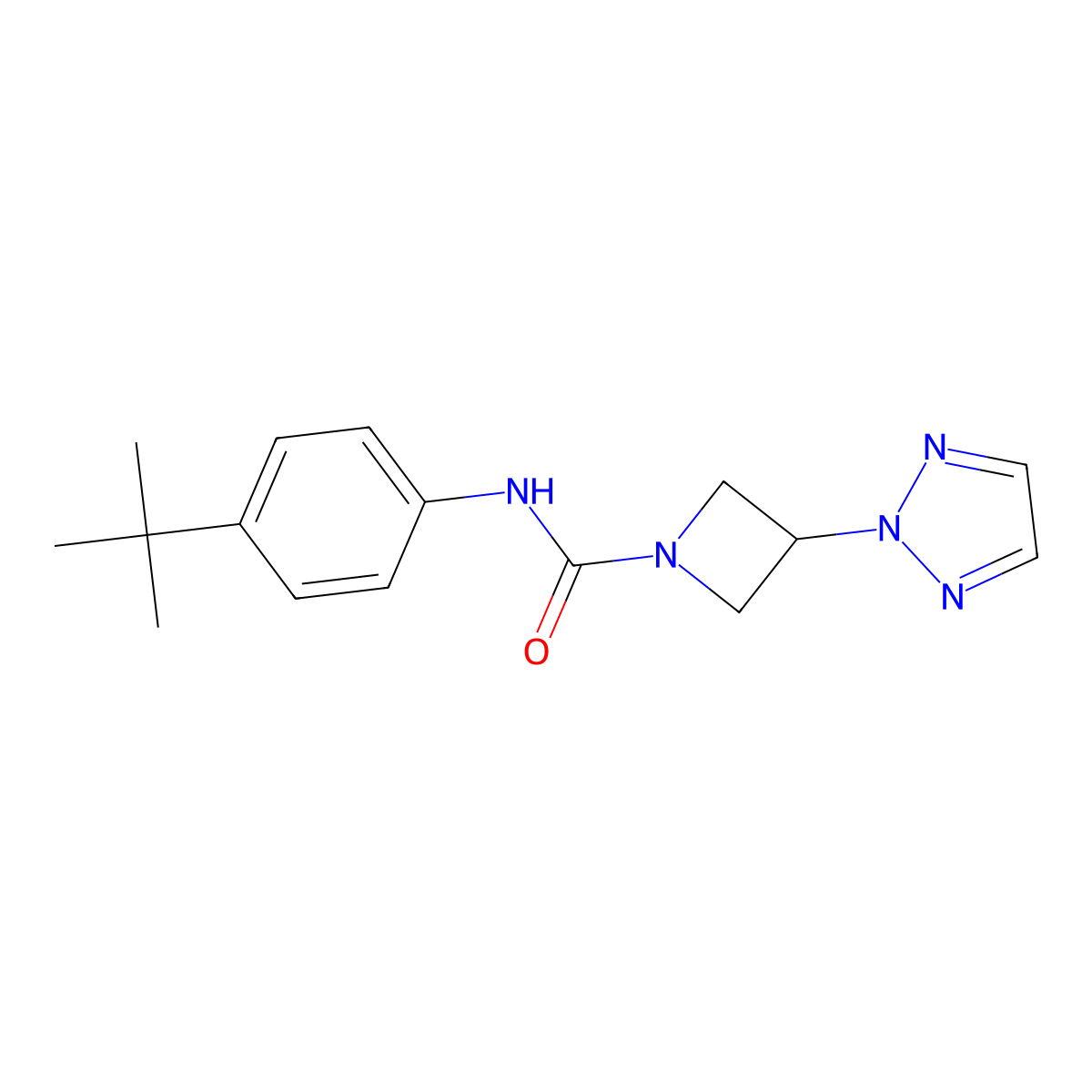 N-(4-tert-butylphenyl)-3-(2H-1,2,3-triazol-2-yl)azetidine-1-carboxamide molecular structure, CAS 2309599-78-6