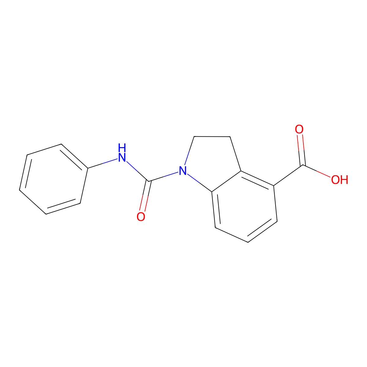 1-(Phenylcarbamoyl)indoline-4-carboxylic acid molecular structure, CAS 2309601-79-2