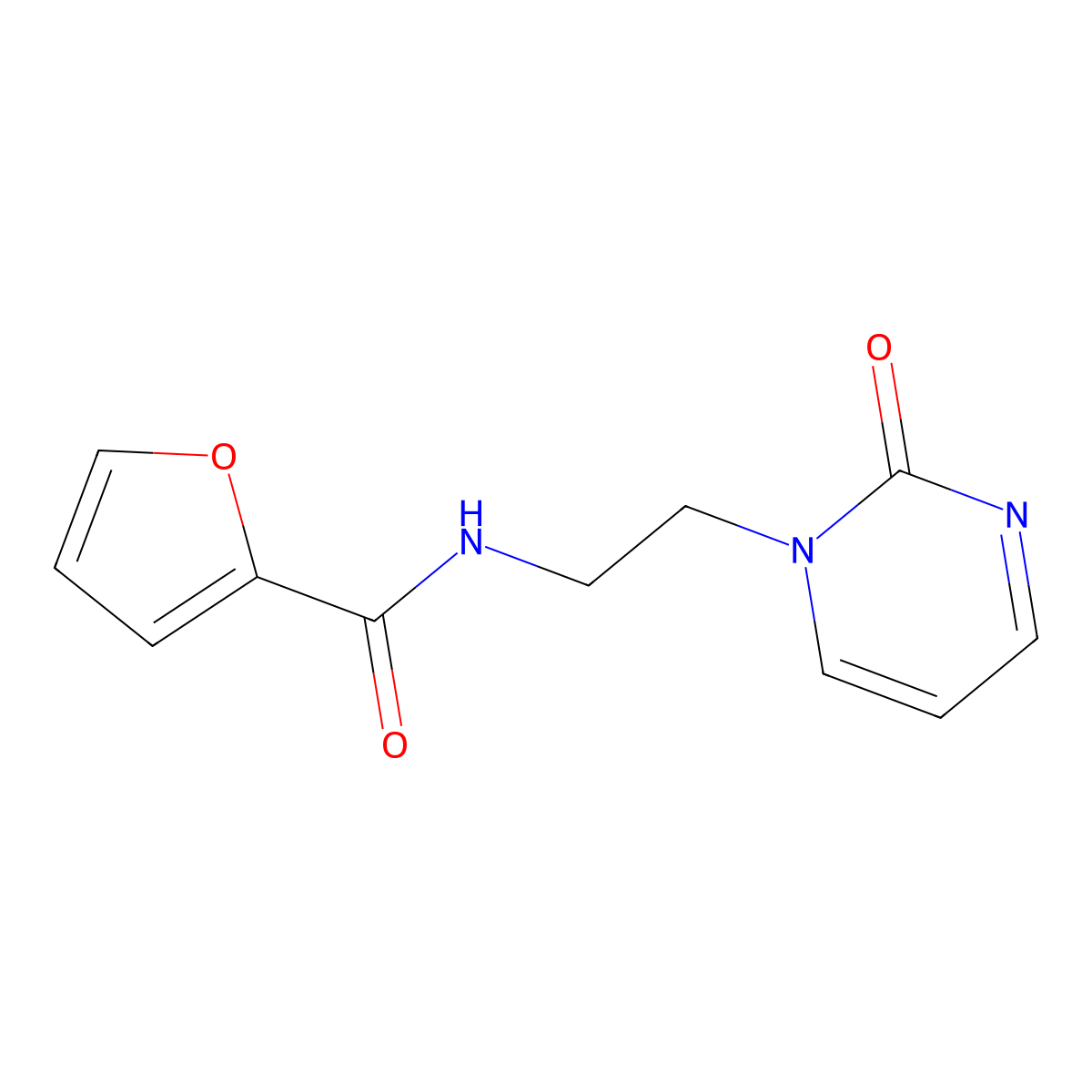 N-(2-(2-oxopyrimidin-1(2H)-yl)ethyl)furan-2-carboxamide molecular structure, CAS 2309603-46-9