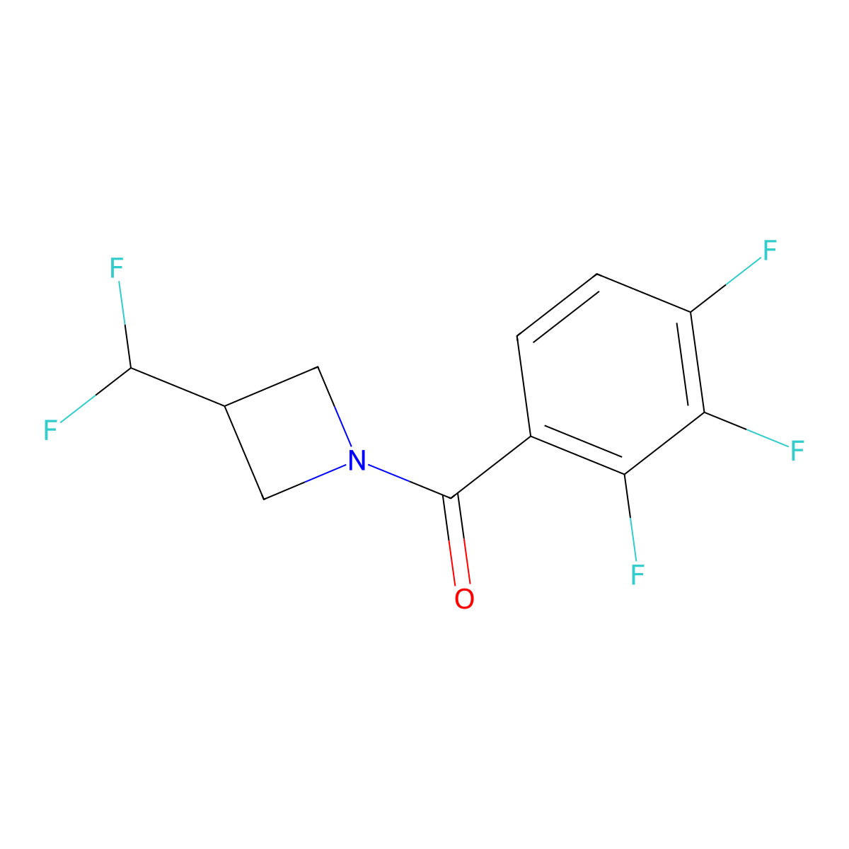 (3-(Difluoromethyl)azetidin-1-yl)(2,3,4-trifluorophenyl)methanone molecular structure, CAS 2309603-84-5